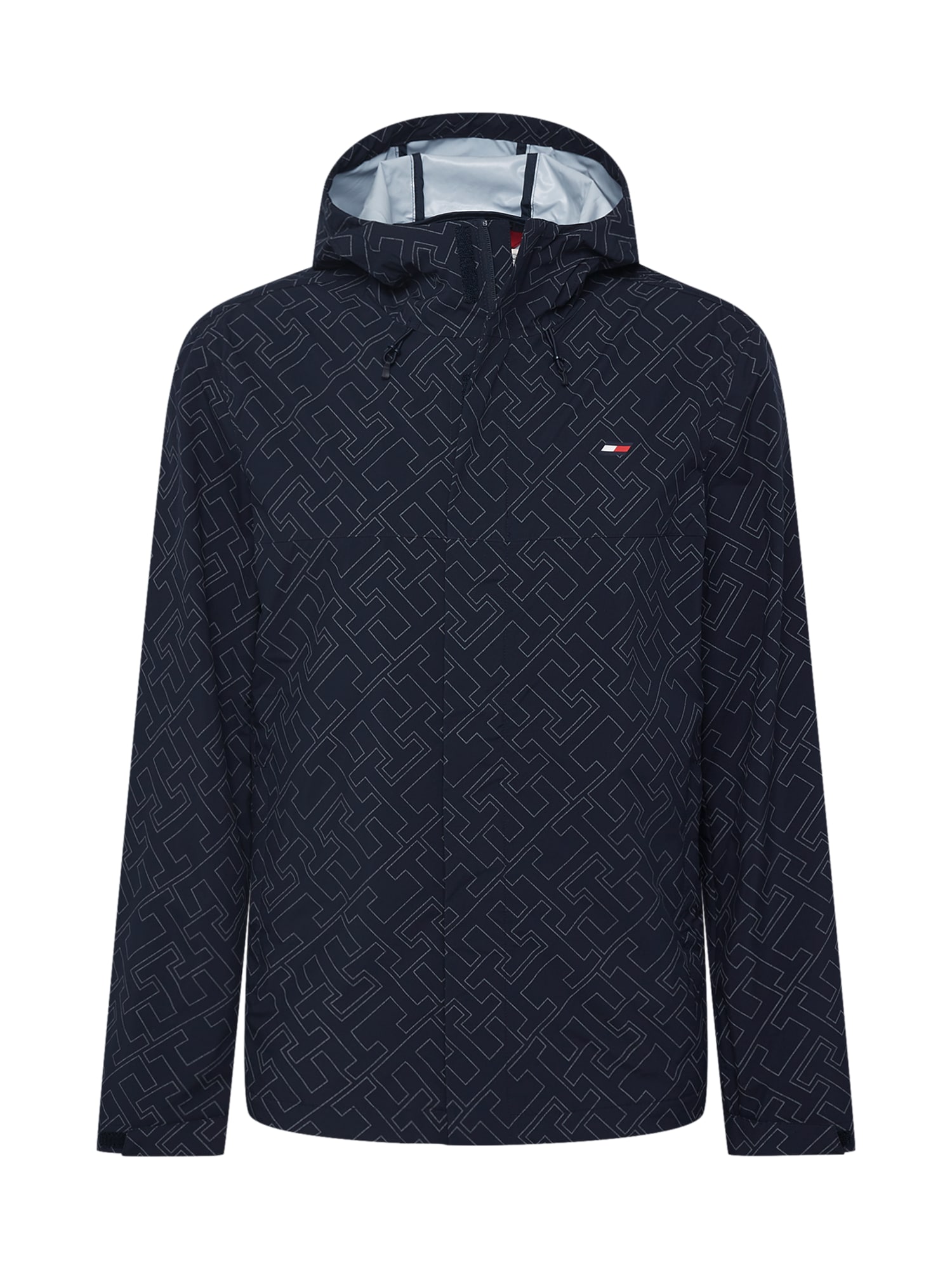 TOMMY HILFIGER Prehodna jakna  temno modra / siva / rdeča / bela