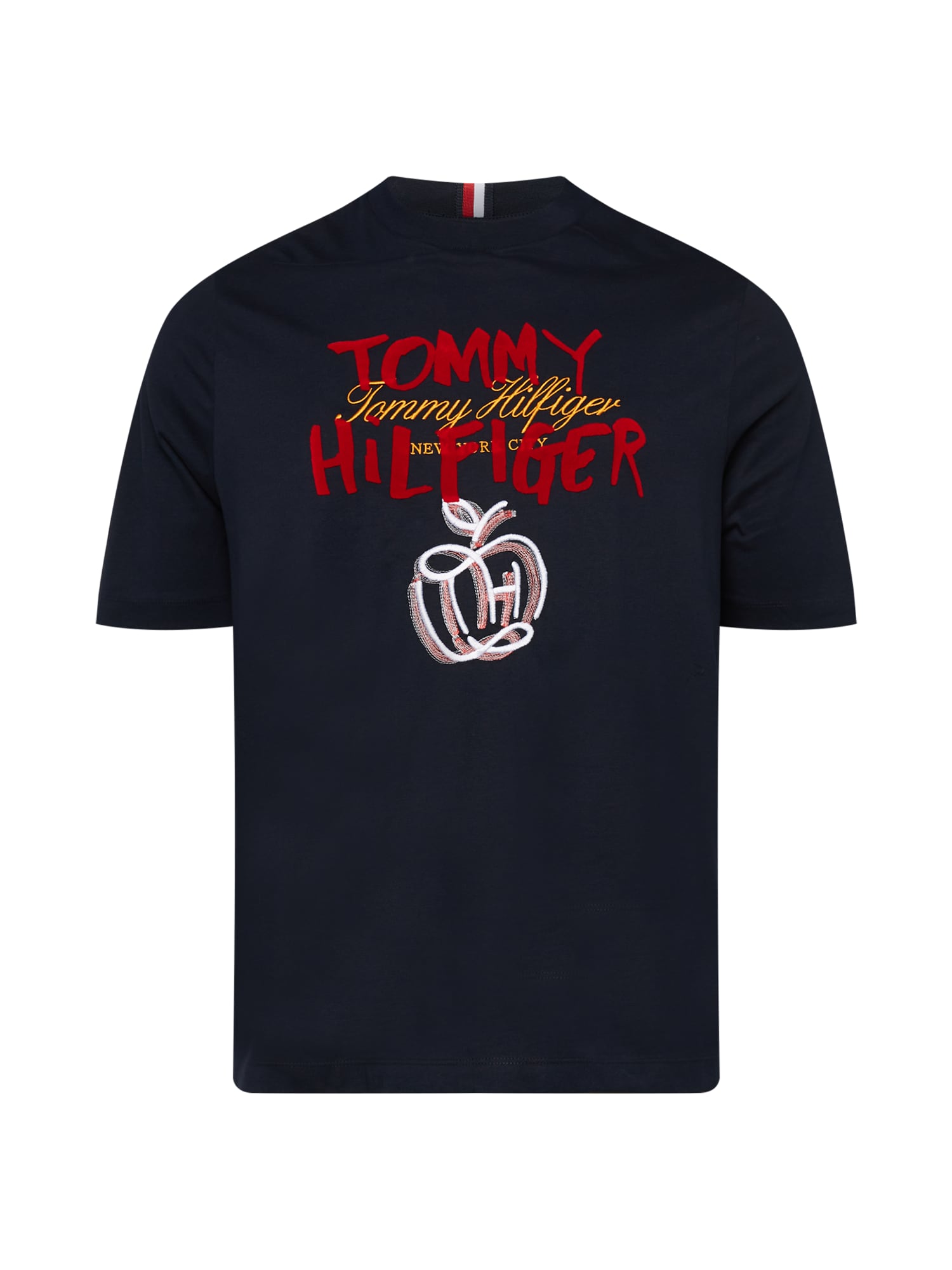 Tommy Hilfiger Big & Tall Majica  mornarska / svetlo rjava / rdeča / bela