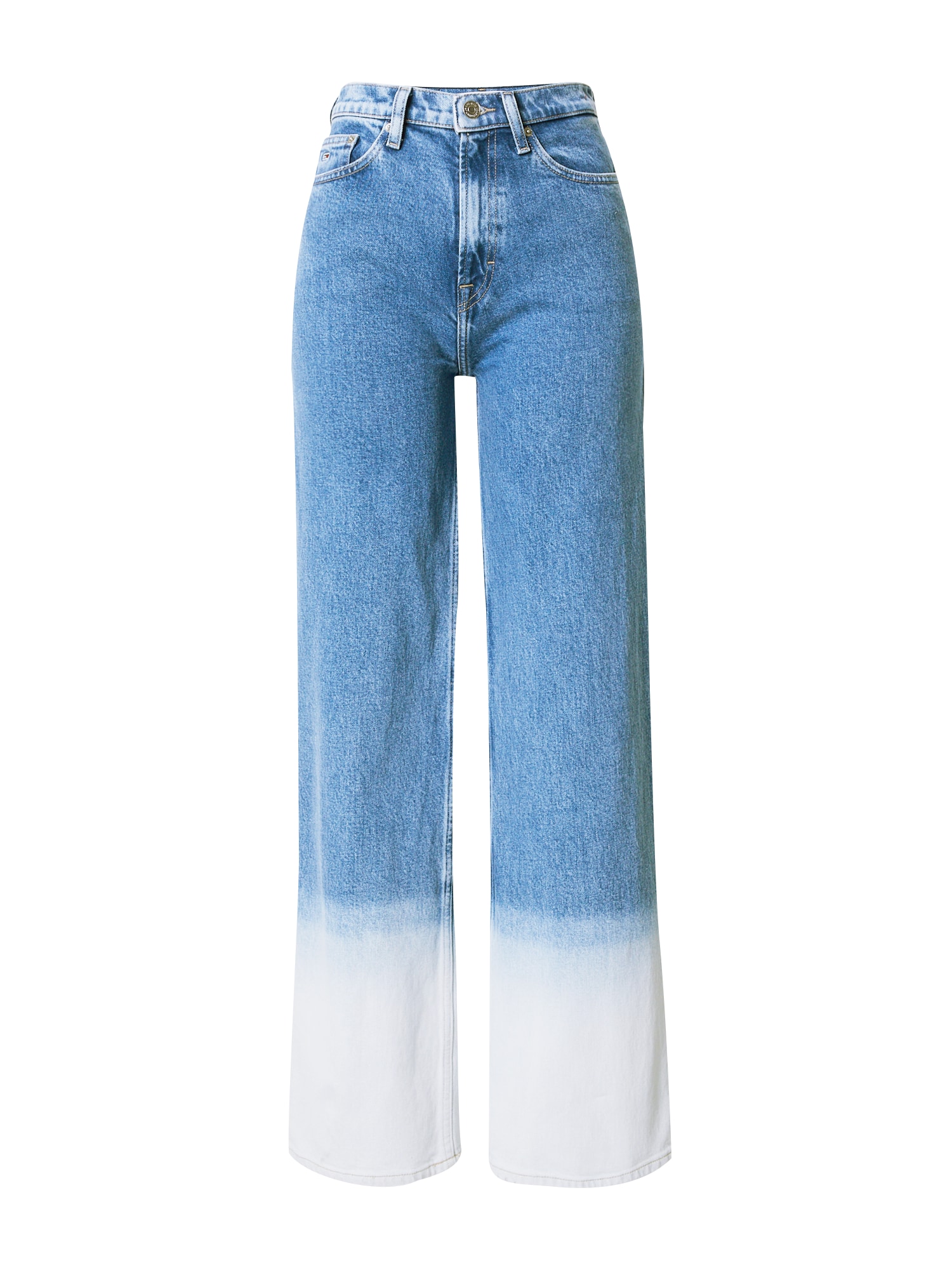 Tommy Jeans Kavbojke 'Claire'  moder denim / bela