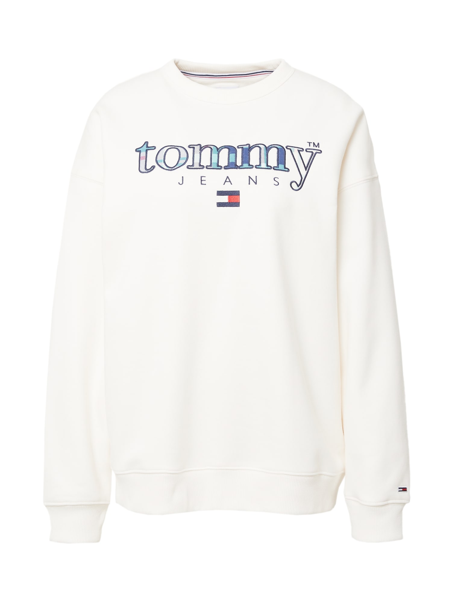 Tommy Jeans Majica 'Tartan'  mornarska / svetlo modra / rdeča / bela