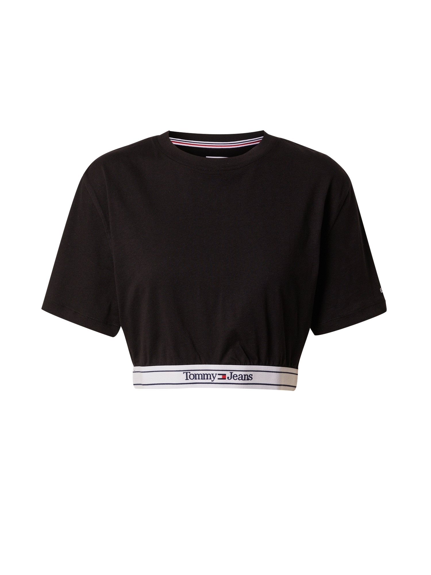 Tommy Jeans Majica  črna / bela