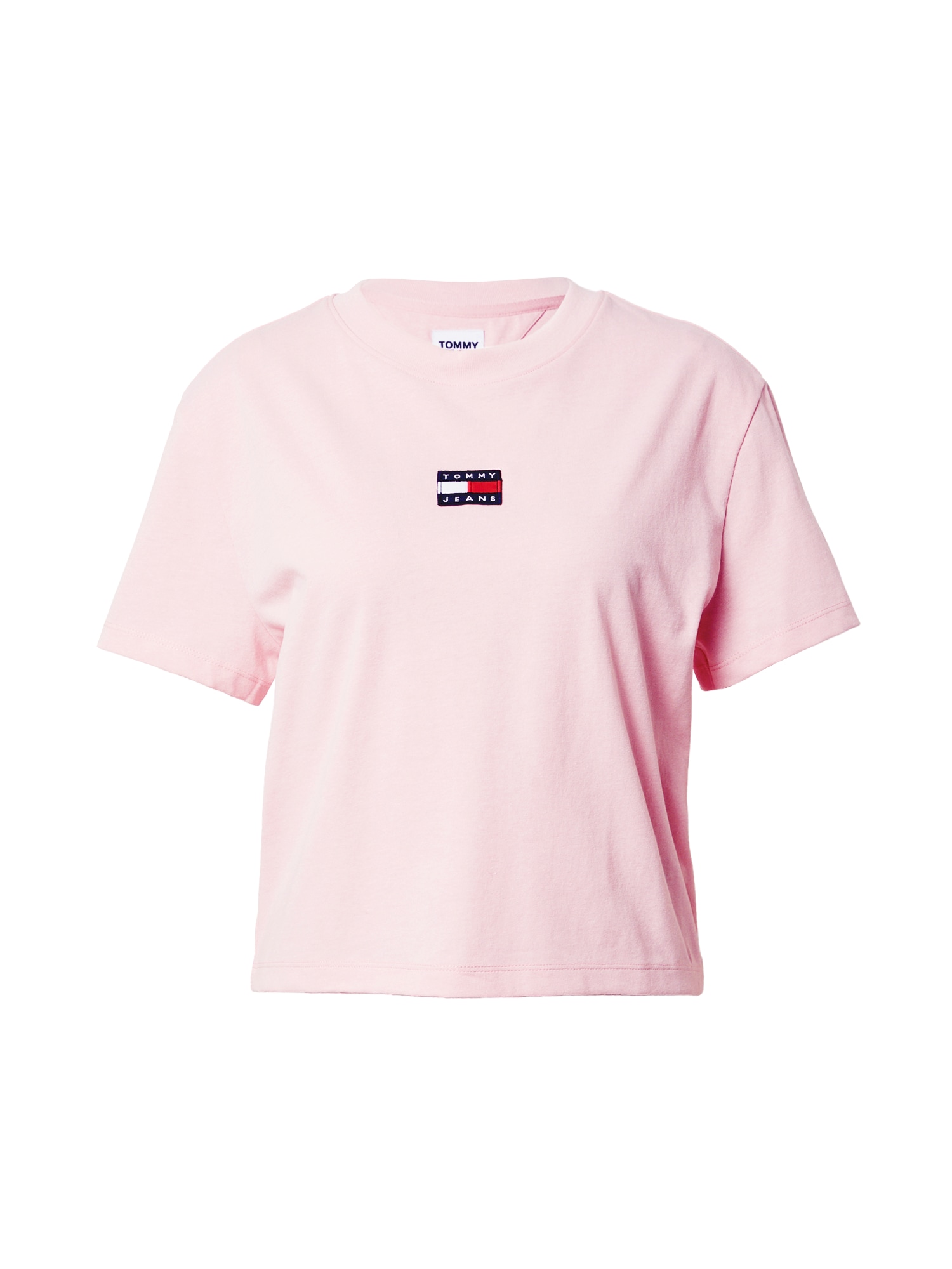 Tommy Jeans Majica  marine / svetlo roza / rdeča / bela