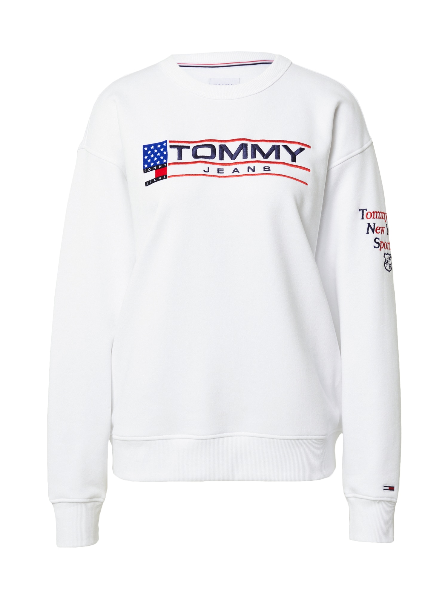 Tommy Jeans Majica  mornarska / rdeča / bela
