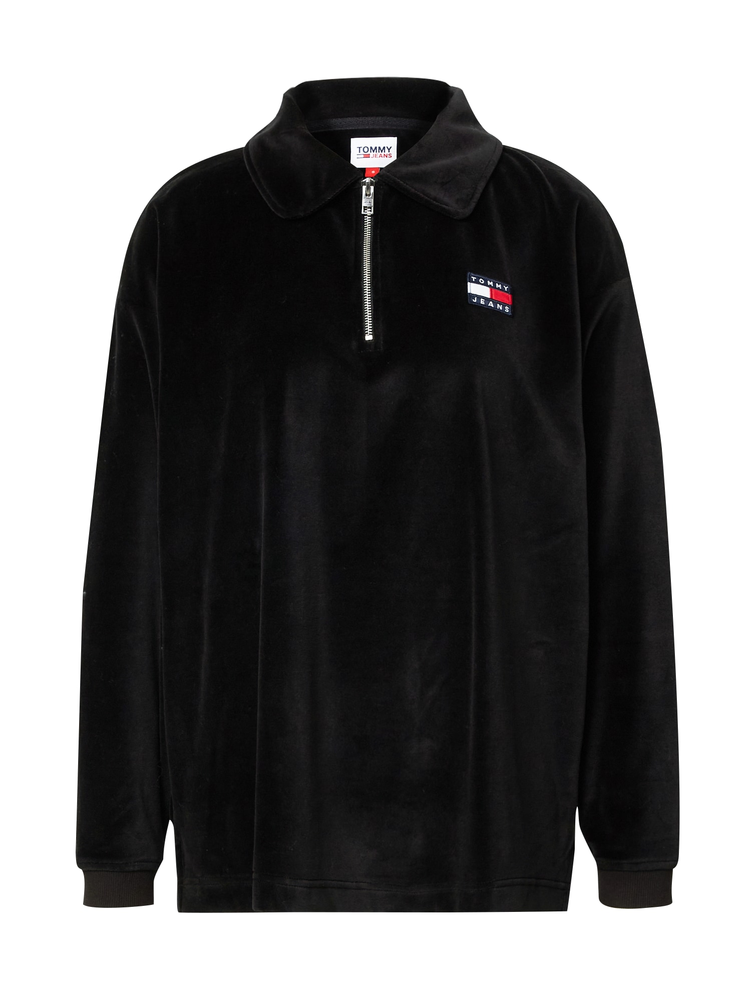 Tommy Jeans Majica  rdeča / črna / srebrna / bela