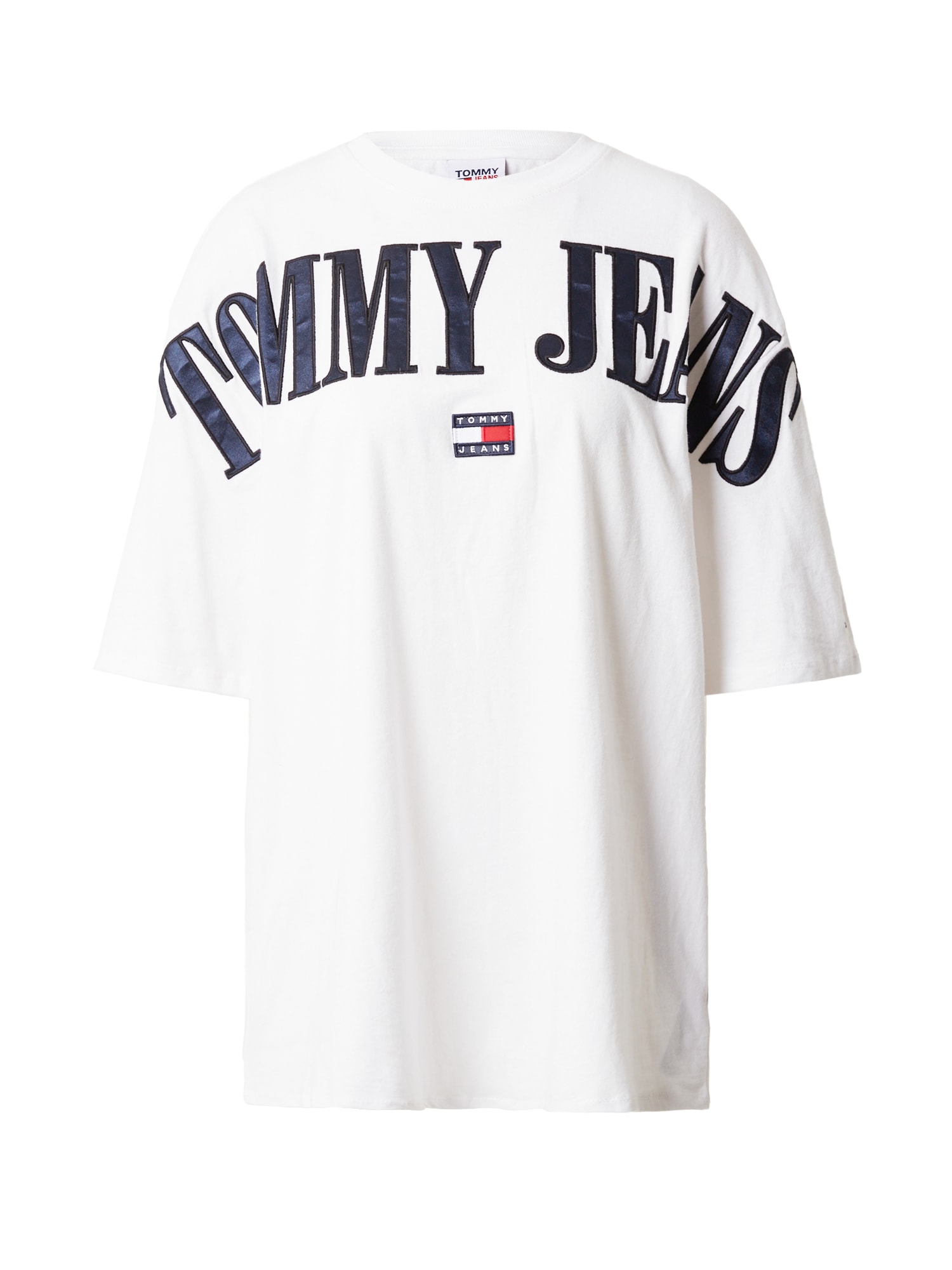 Tommy Jeans Majica  temno modra / rdeča / bela