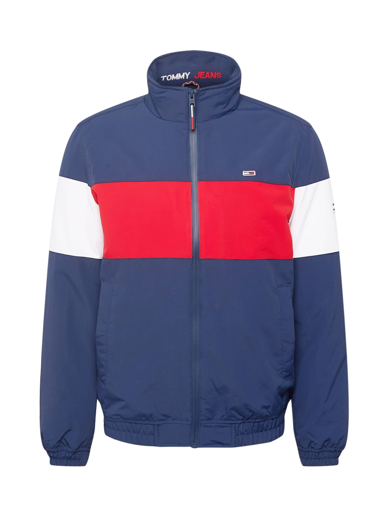 Tommy Jeans Prehodna jakna  marine / rdeča / bela