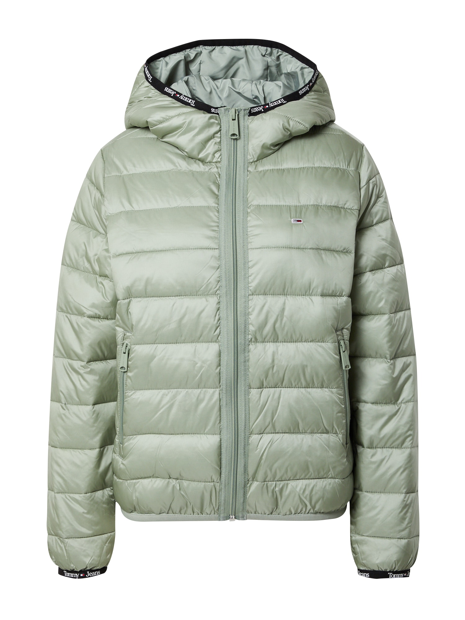 Tommy Jeans Prehodna jakna  modra / pastelno zelena / rdeča / bela