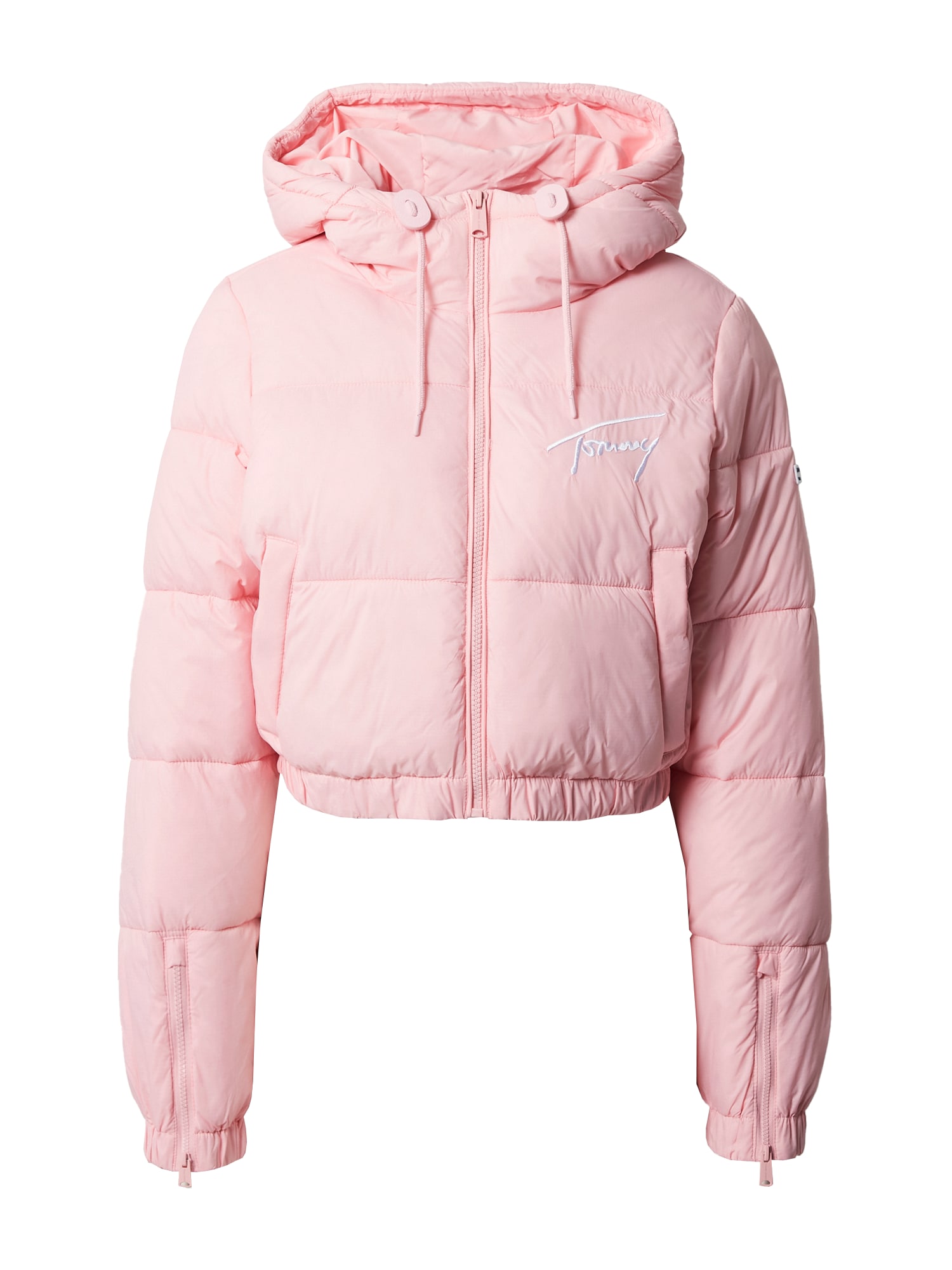 Tommy Jeans Prehodna jakna  roza / bela