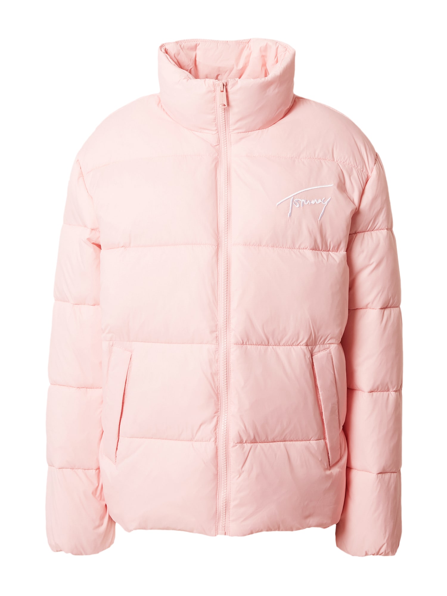 Tommy Jeans Zimska jakna  roza / bela
