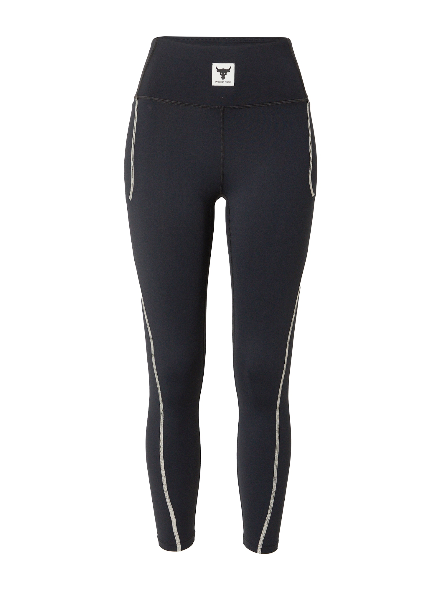 UNDER ARMOUR Športne hlače 'Pjt Rock Meridian'  črna / bela