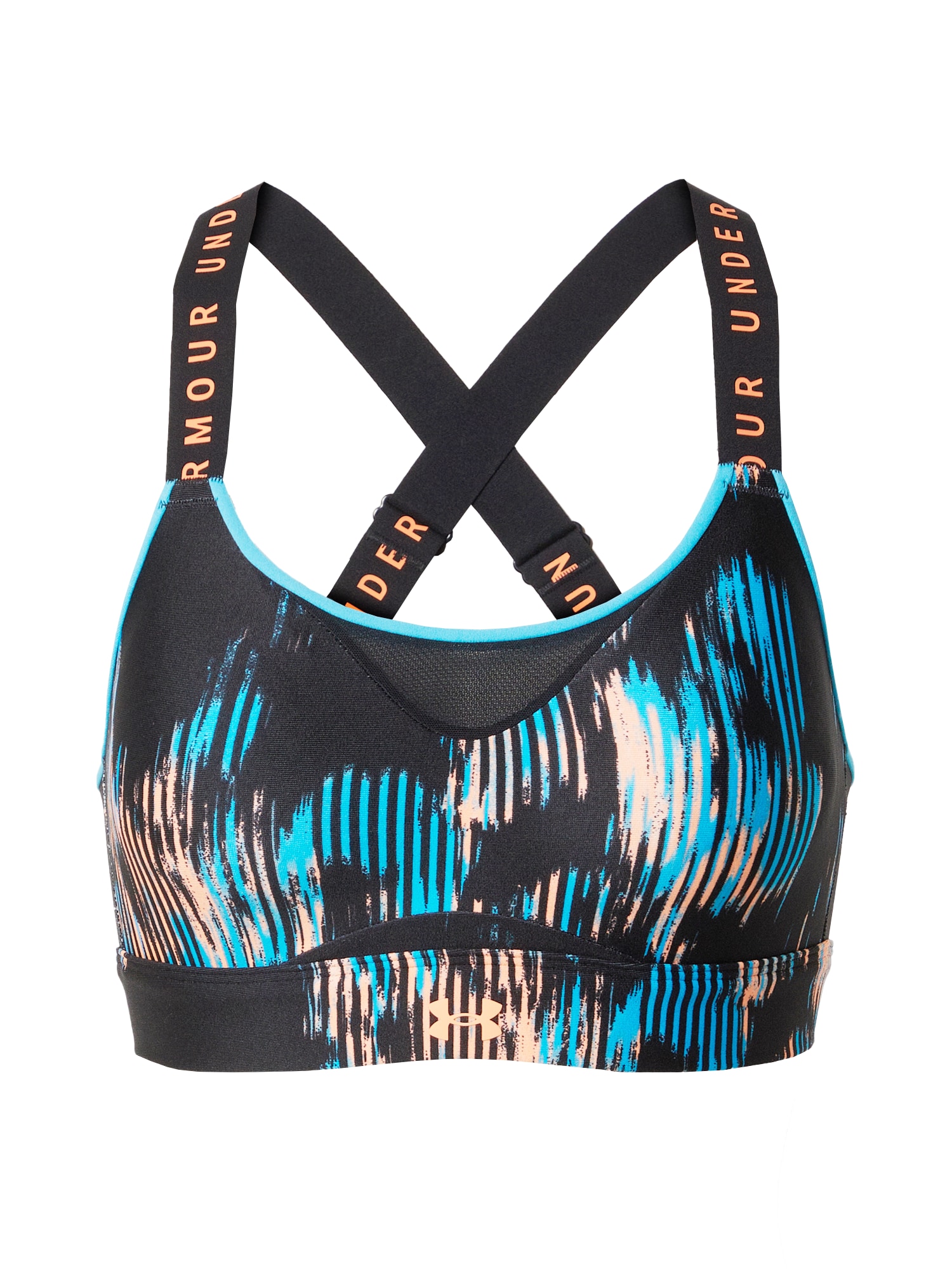 UNDER ARMOUR Športni nederček 'Infinity'  svetlo modra / pastelno oranžna / črna