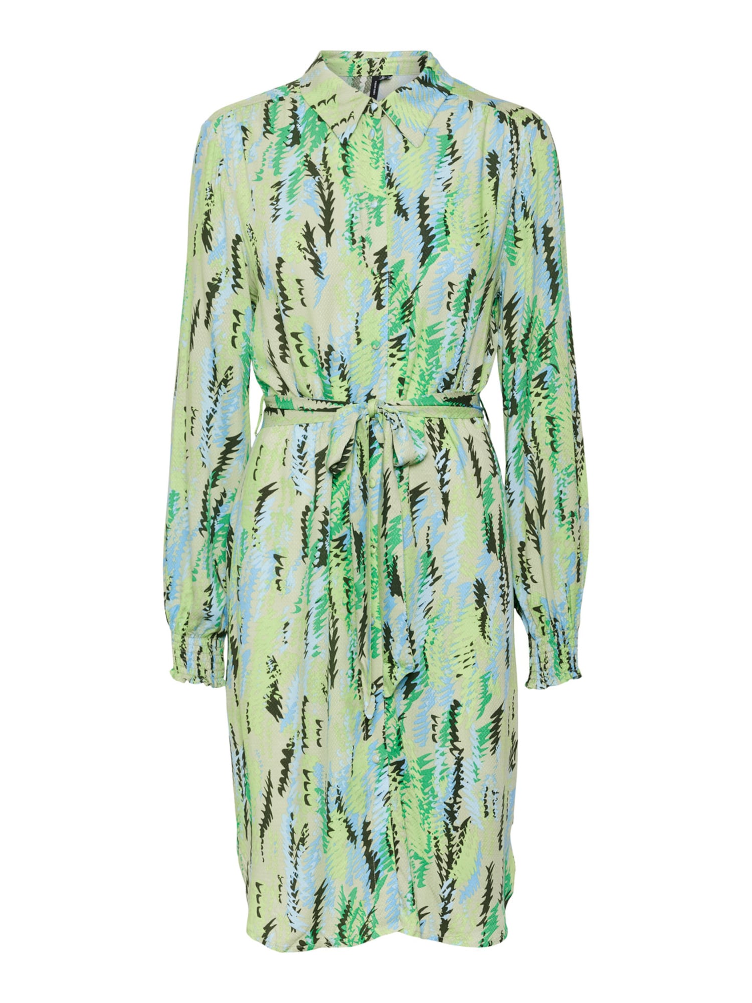 VERO MODA Dolga srajca 'PAIA'  svetlo modra / zelena