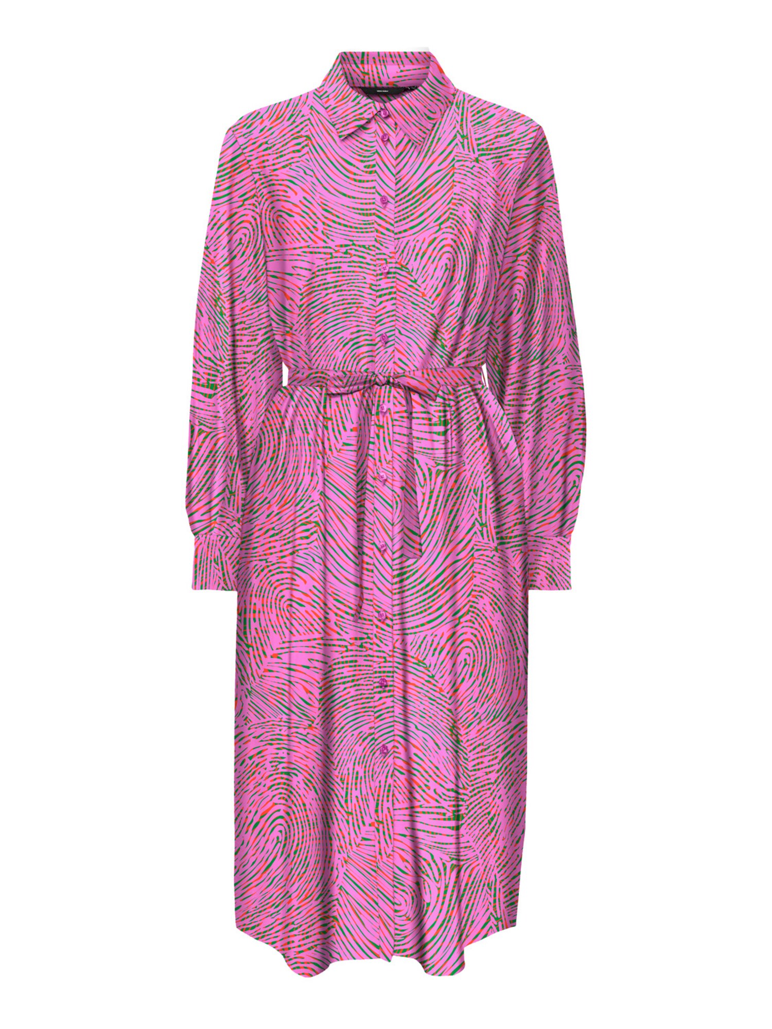 VERO MODA Dolga srajca 'PEPPER'  zelena / roza / rdeča