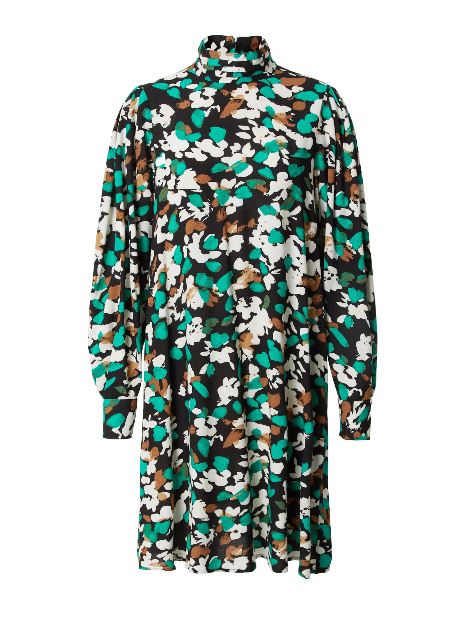 VERO MODA Obleka 'KARLA'  rjava / žad / črna / bela