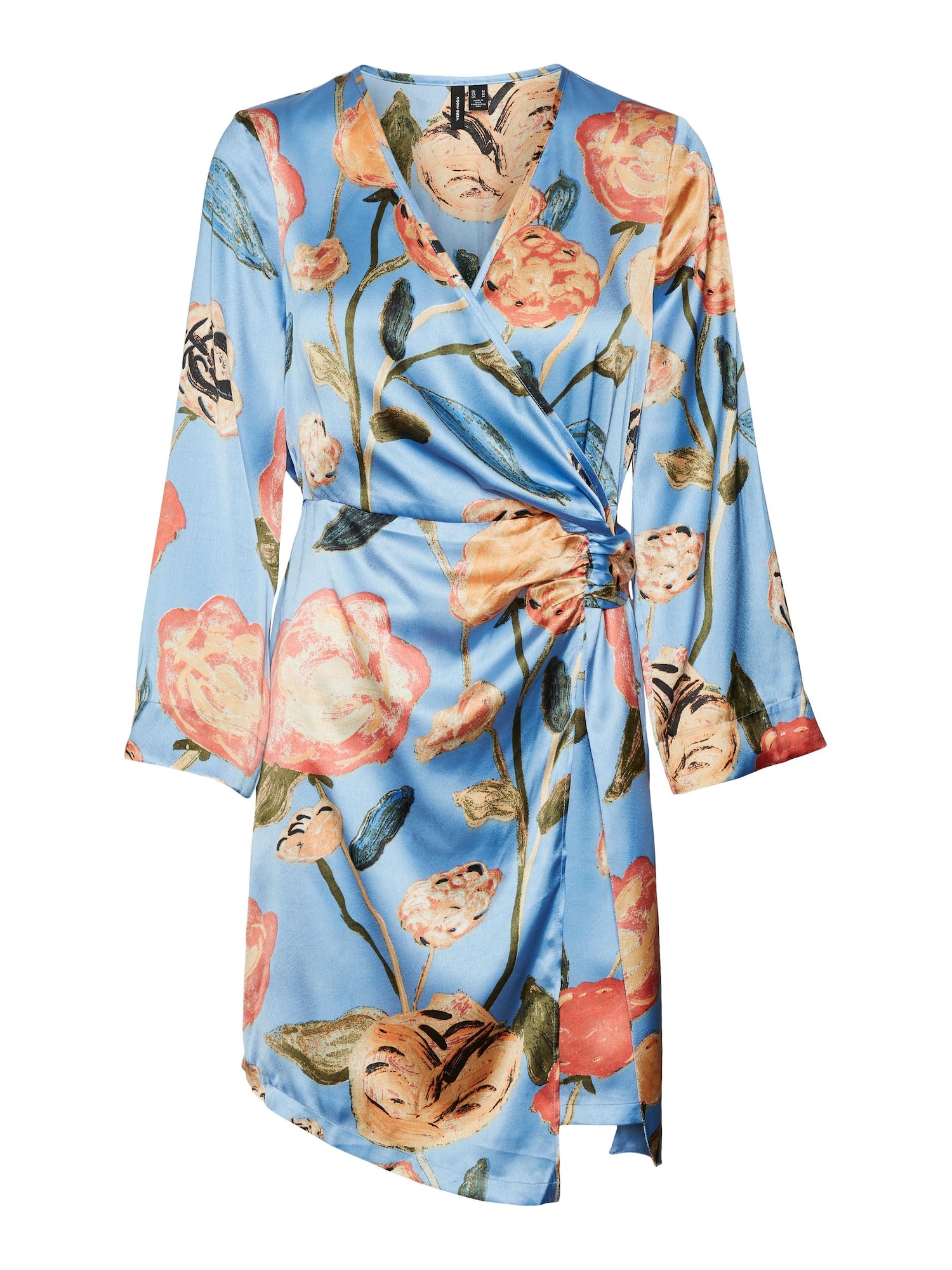 VERO MODA Obleka 'RENEE'  modra / temno zelena / oranžna