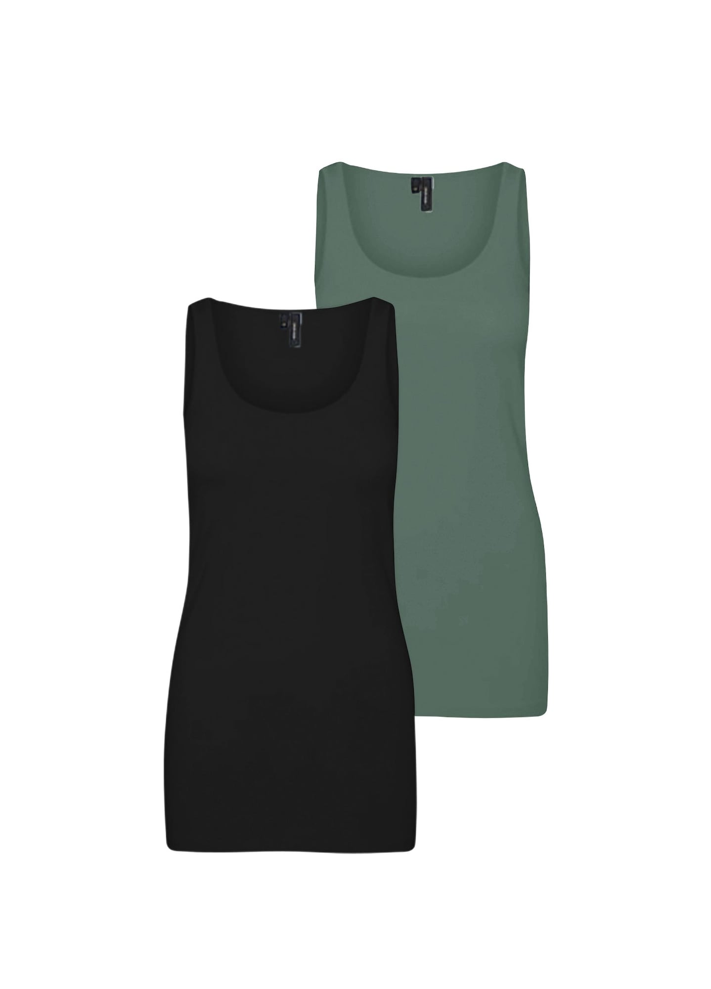 VERO MODA Top 'MAXI'  zelena / črna