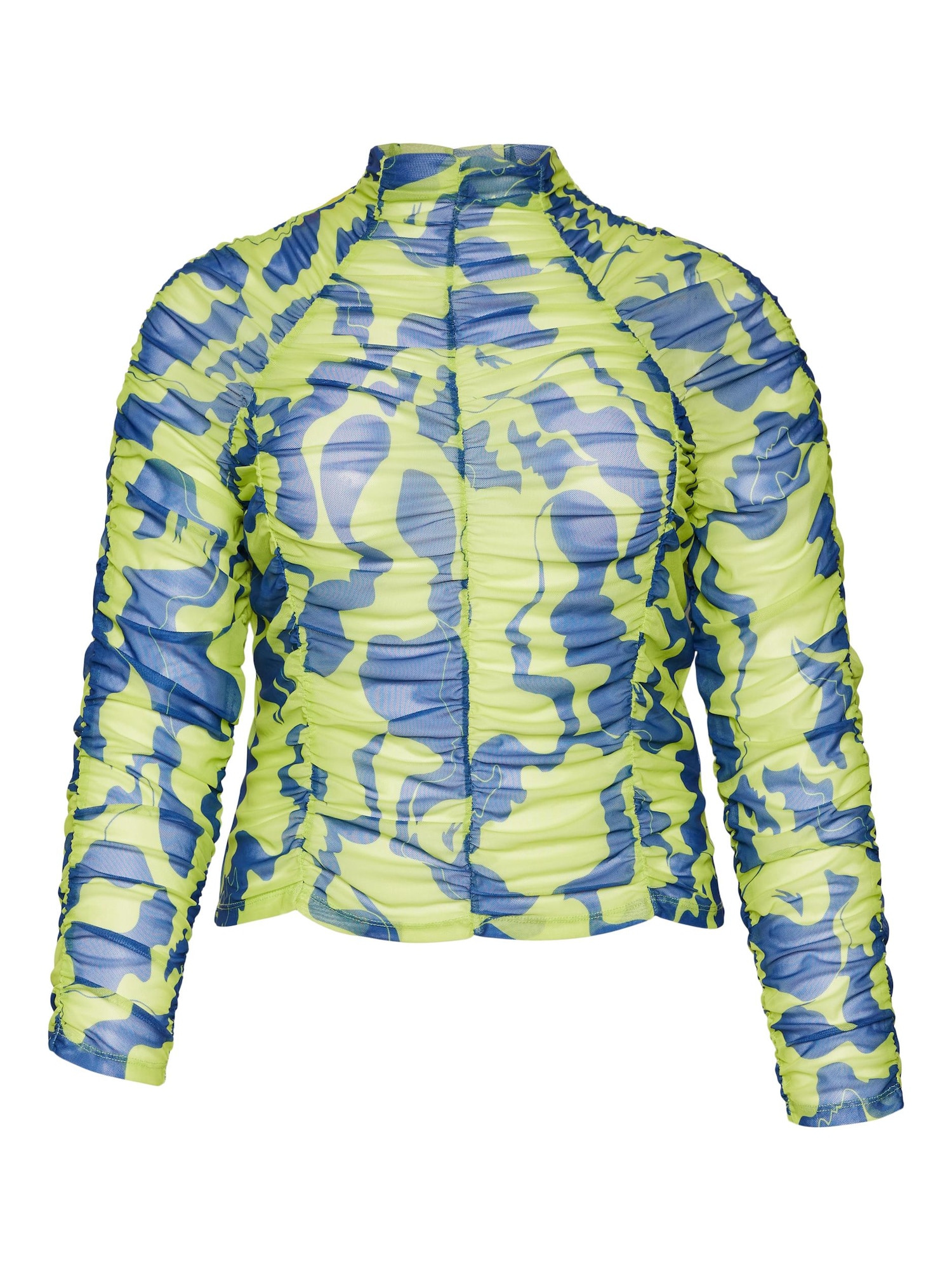 Vero Moda Collab Majica 'Joann'  modra / svetlo zelena