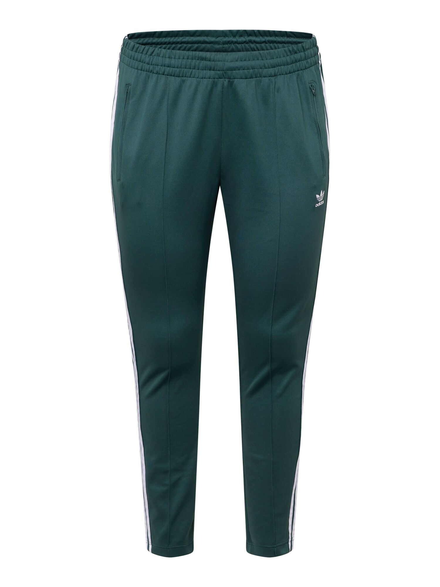 ADIDAS ORIGINALS Hlače  temno zelena / bela