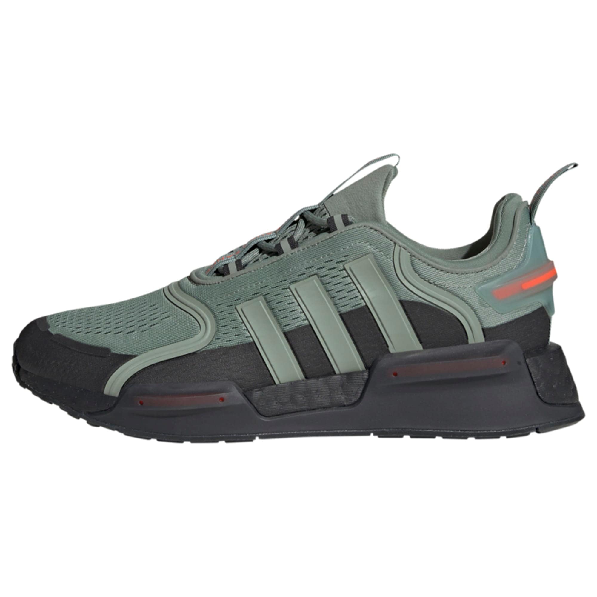 ADIDAS ORIGINALS Nizke superge 'NMD R1 V3'  antracit / zelena / oranžna