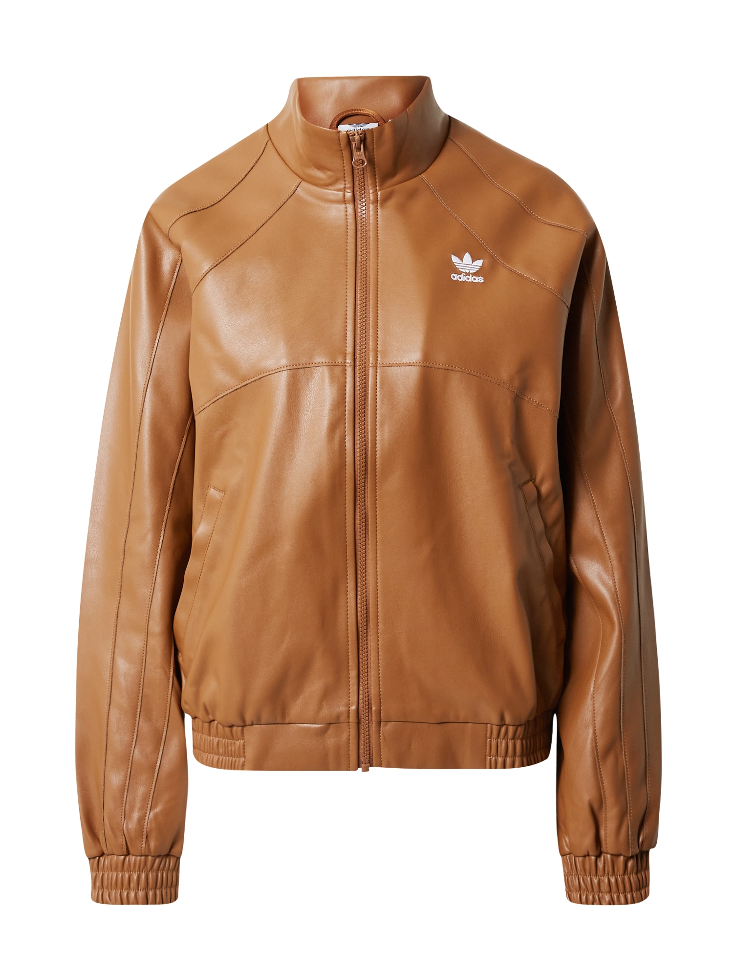 ADIDAS ORIGINALS Prehodna jakna  konjak / bela