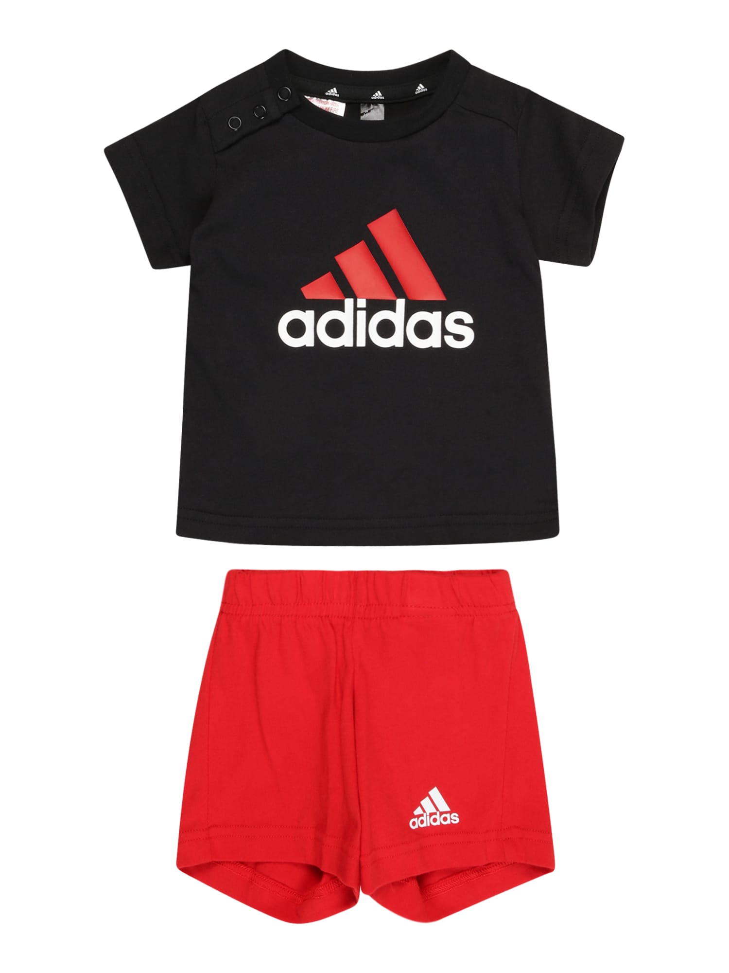 ADIDAS PERFORMANCE Športna trenirka  rdeča / črna / bela