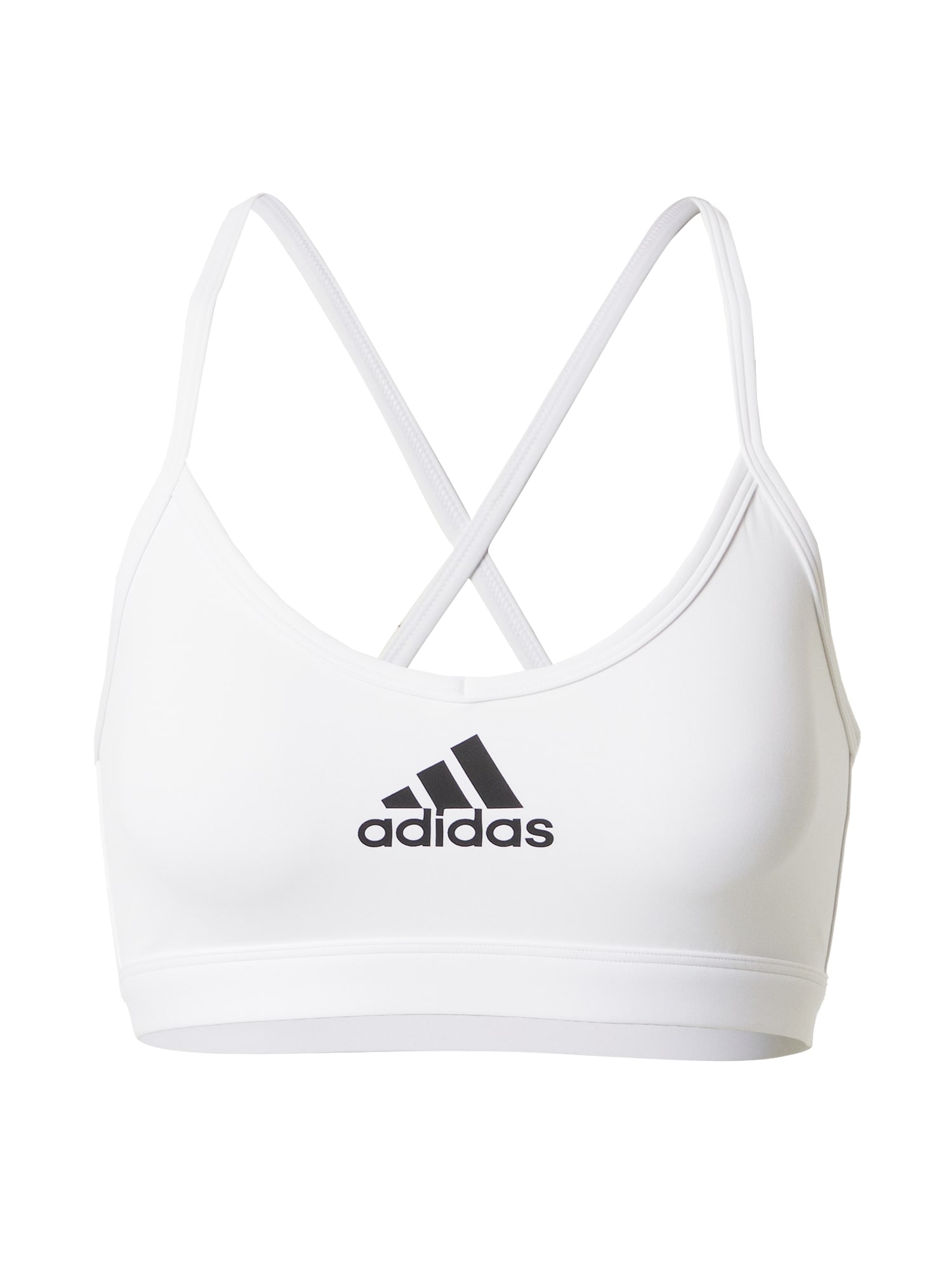 ADIDAS PERFORMANCE Športni nederček  črna / bela