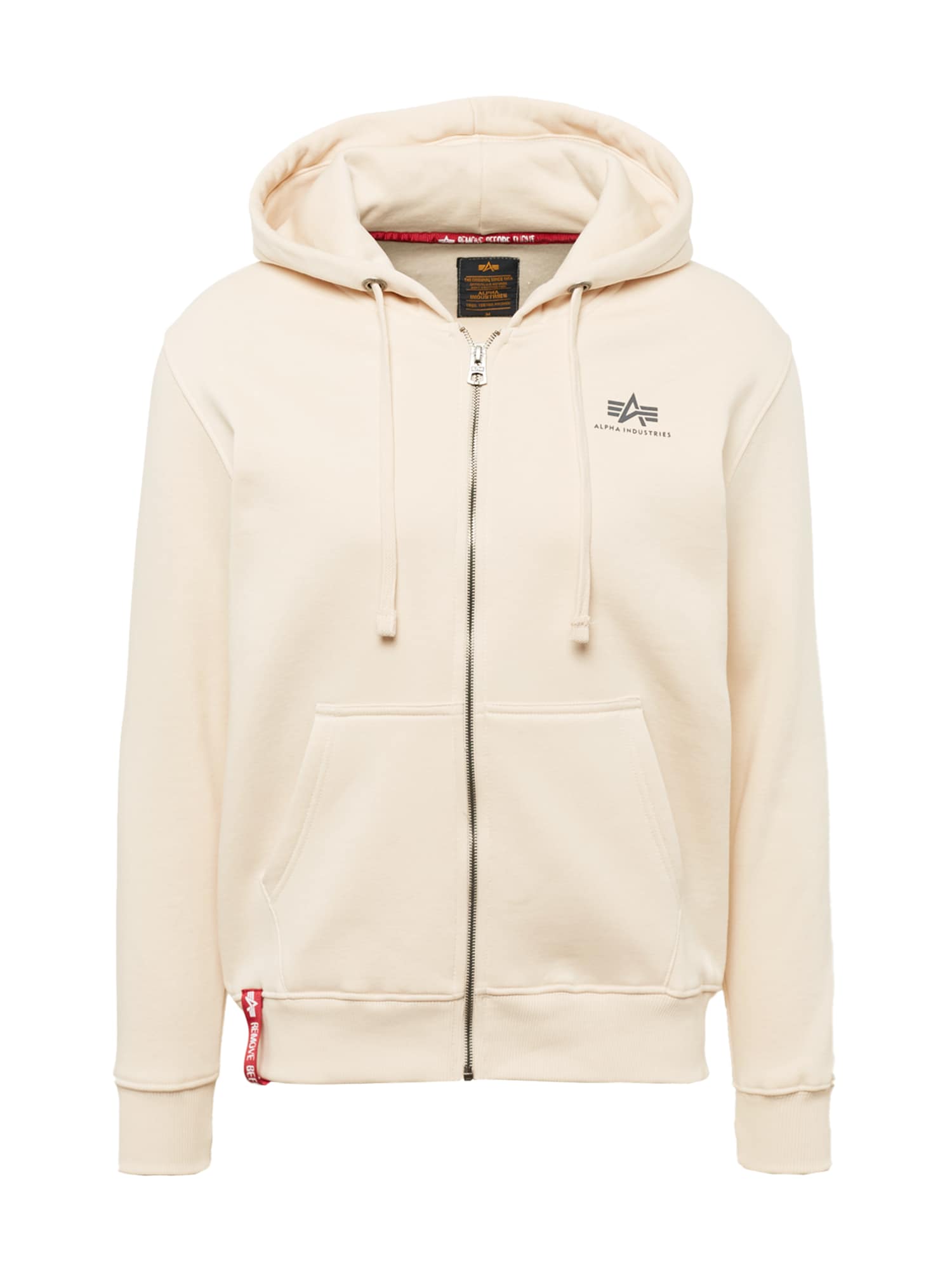 ALPHA INDUSTRIES Jopa na zadrgo  antracit / rdeča / off-bela