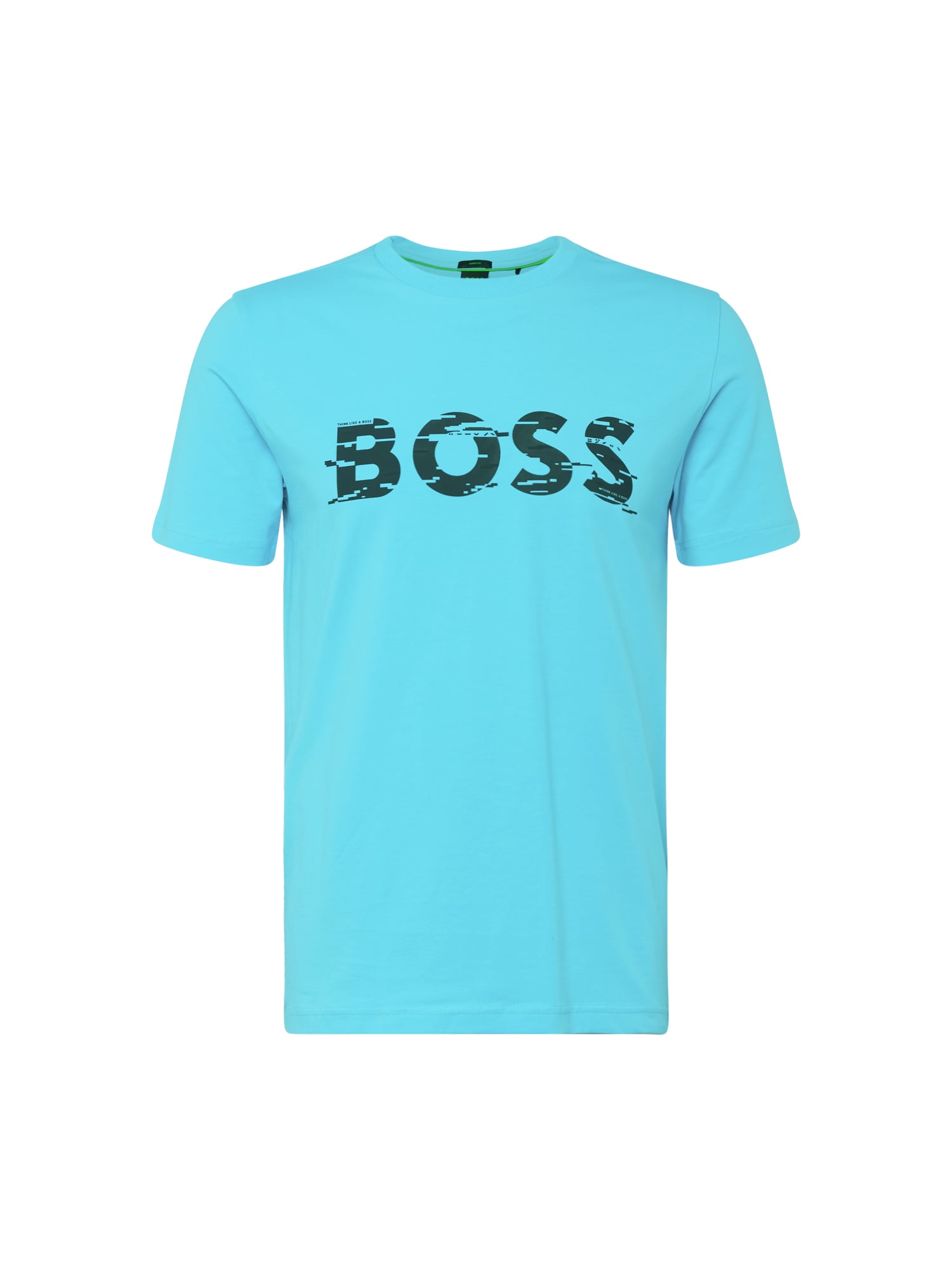 BOSS Green Majica  svetlo modra / jelka