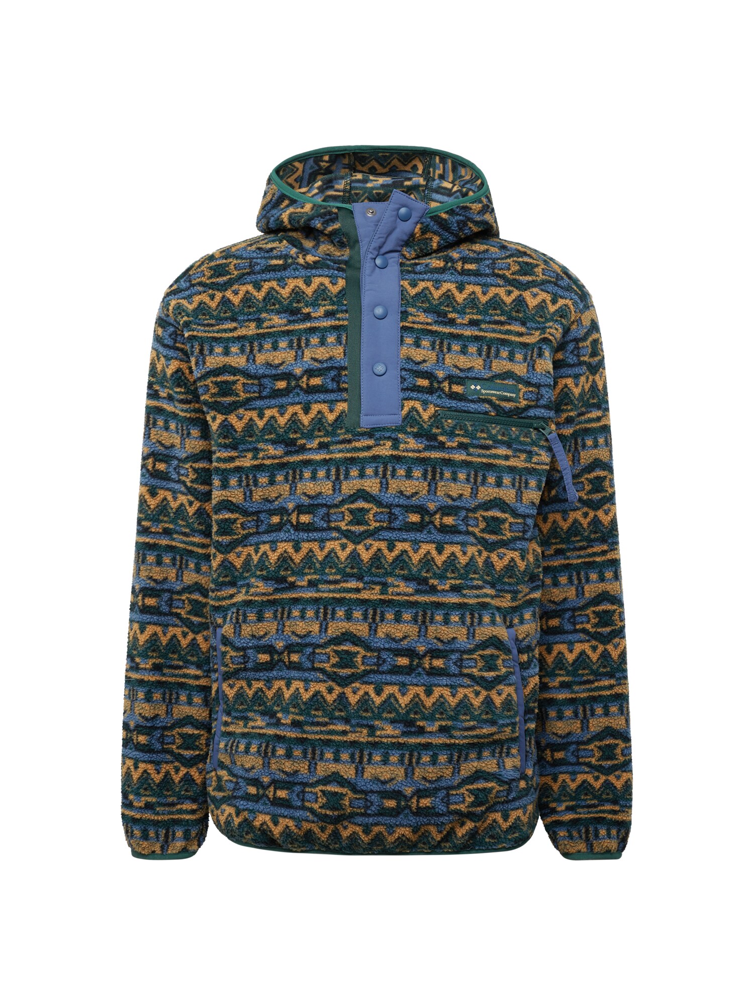 COLUMBIA Športen pulover 'Helvetia'  temno modra / svetlo rjava / smaragd