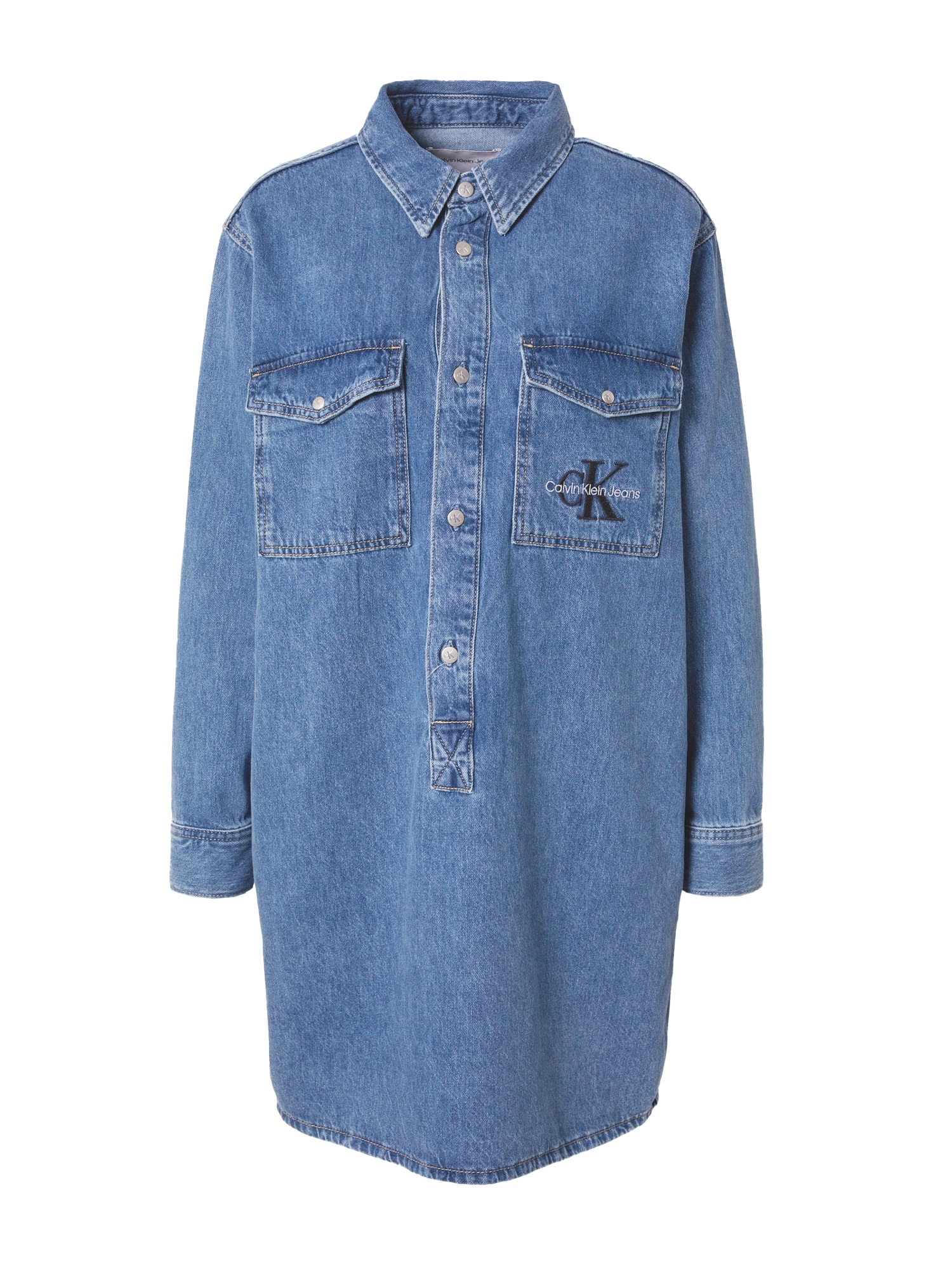 Calvin Klein Jeans Dolga srajca  moder denim