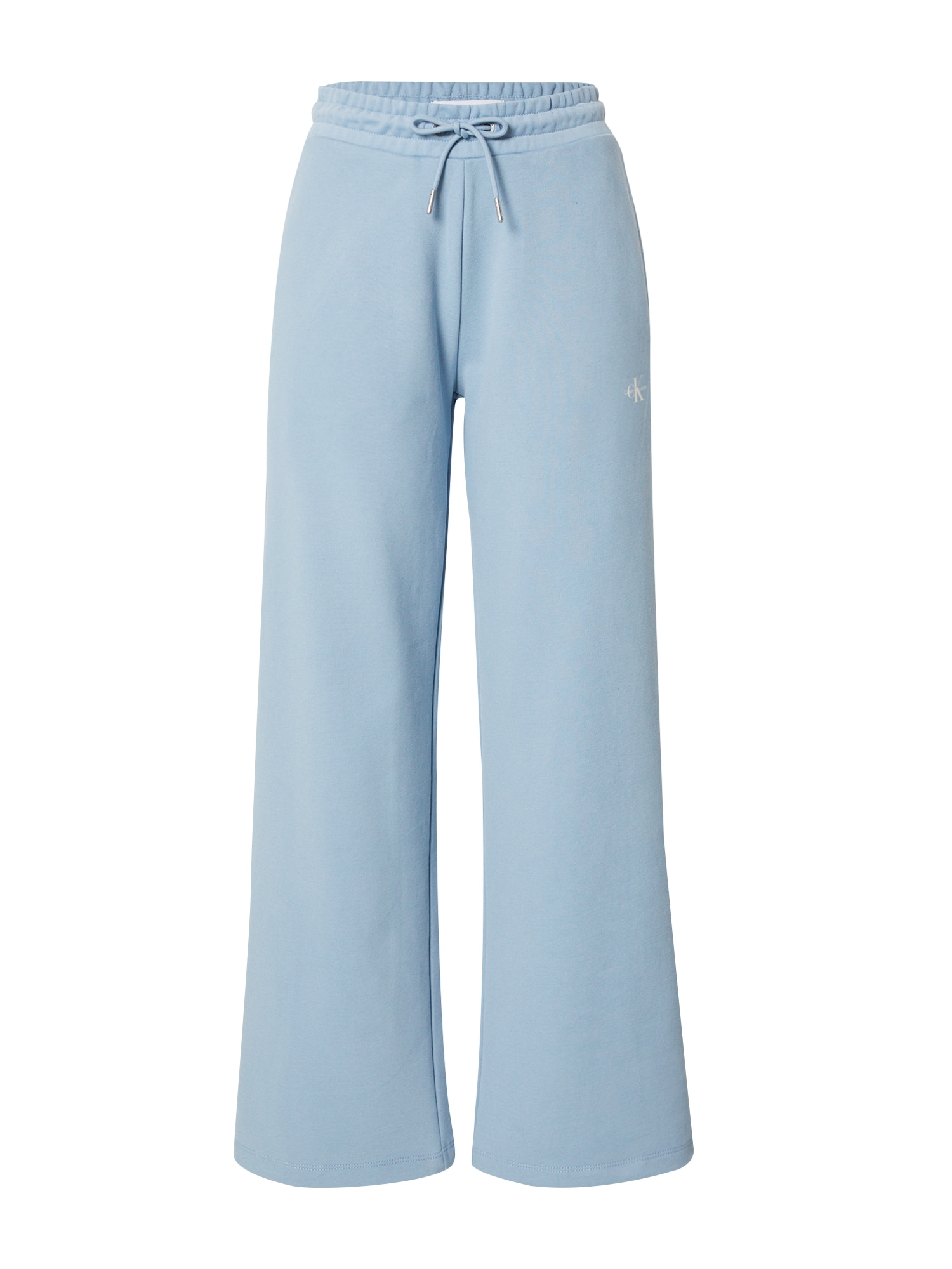 Calvin Klein Jeans Hlače  pastelno modra / bela