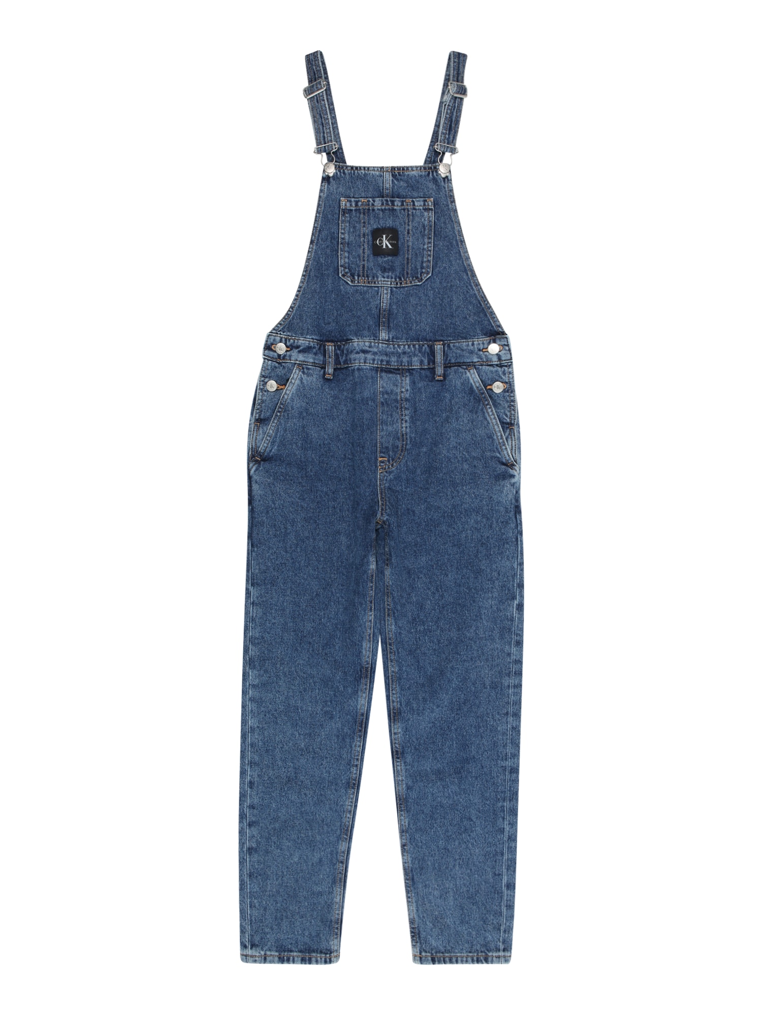Calvin Klein Jeans Hlače z naramnicami  moder denim