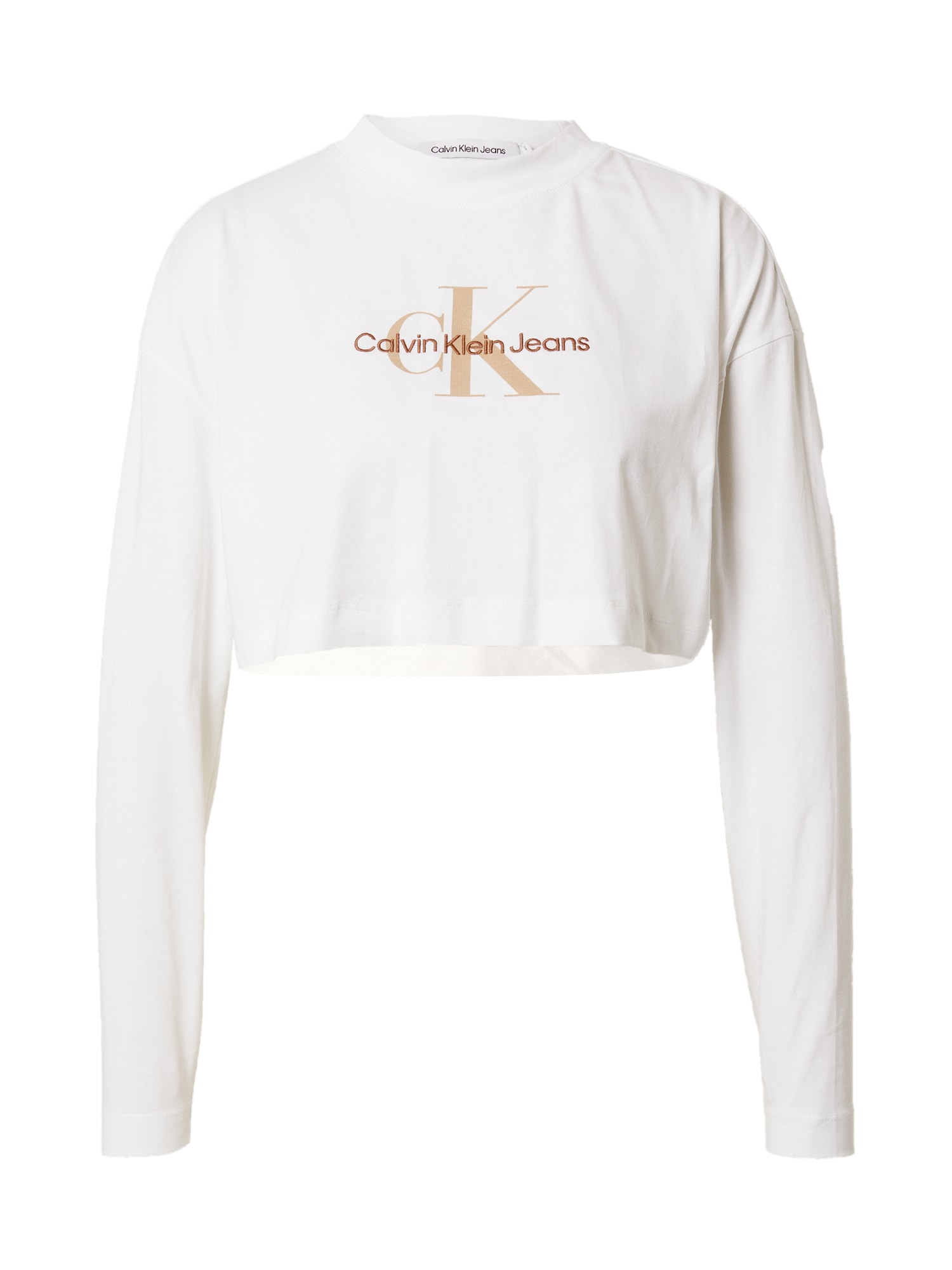 Calvin Klein Jeans Majica 'Archival'  bež / rjasto rjava / bela