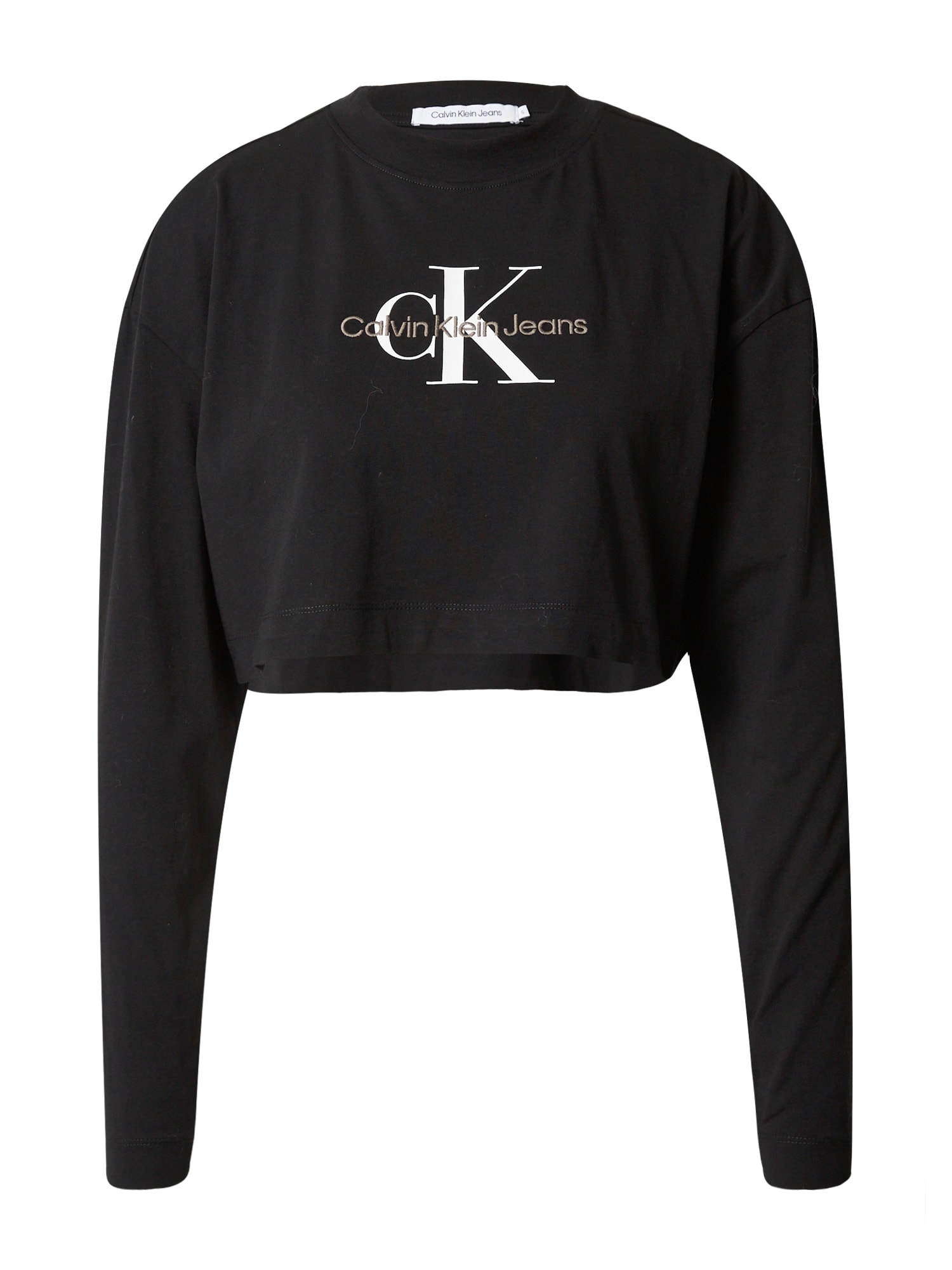 Calvin Klein Jeans Majica  črna / bela
