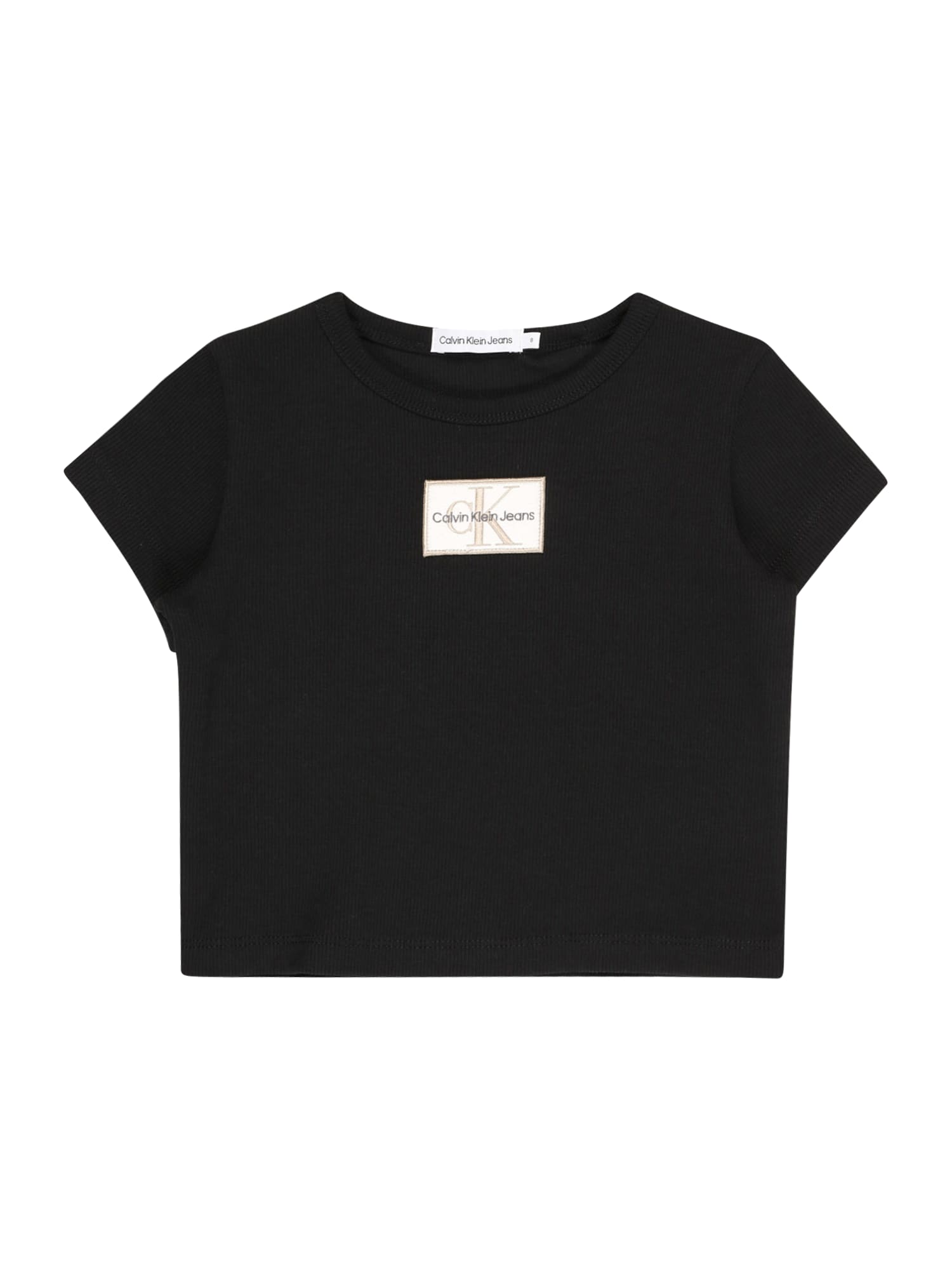 Calvin Klein Jeans Majica  kremna / kit / črna