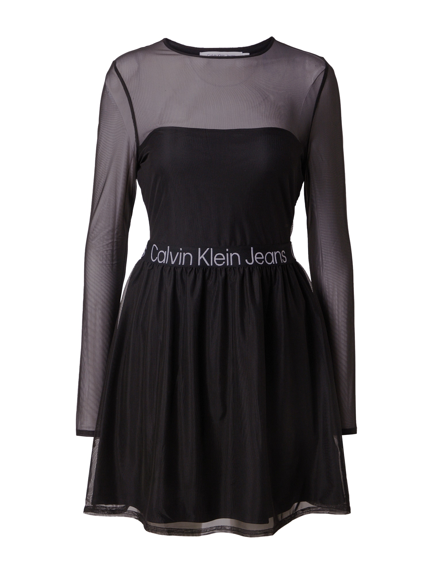 Calvin Klein Jeans Obleka  svetlo siva / črna