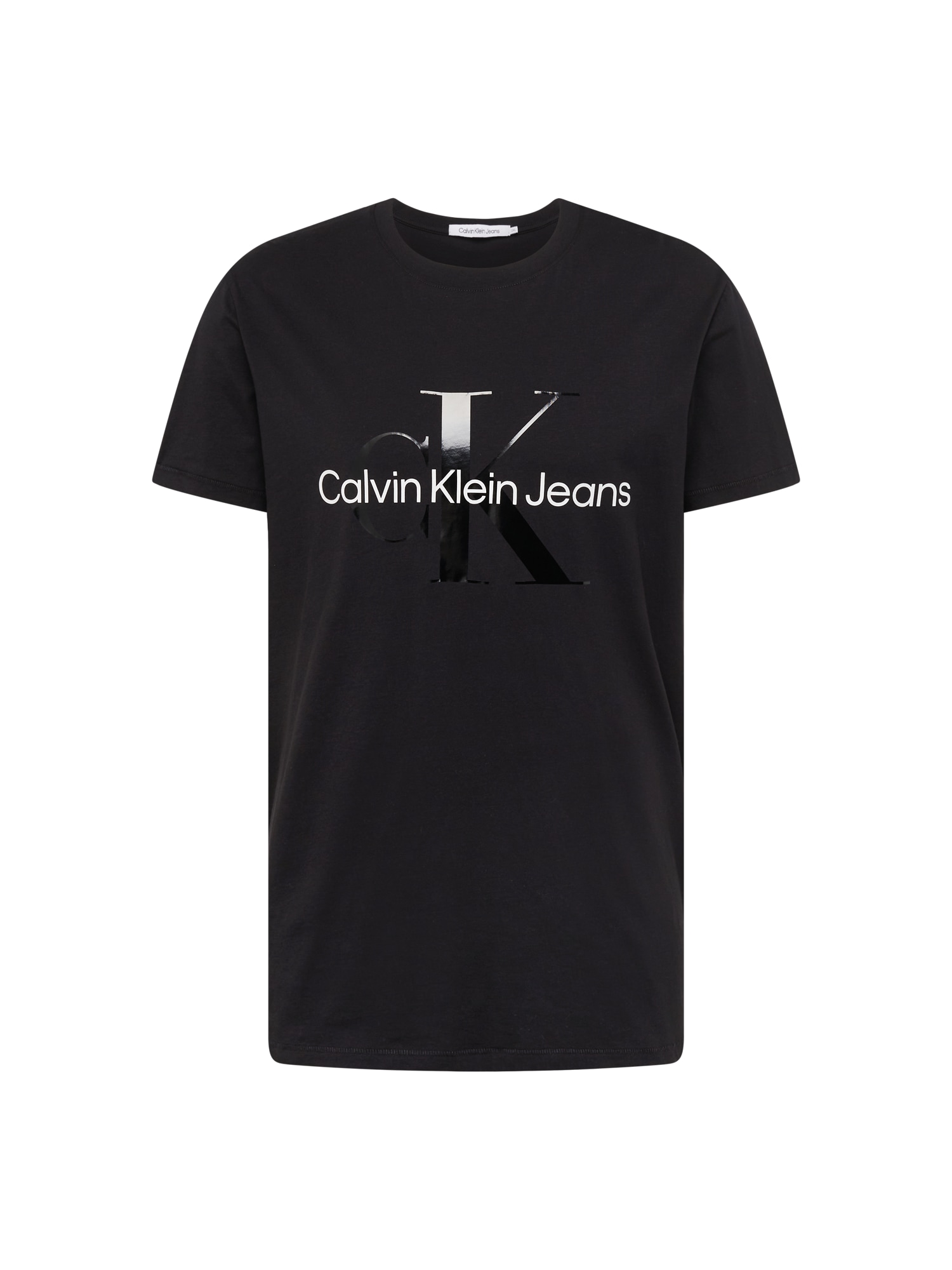 Calvin Klein Jeans Plus Majica  črna / bela