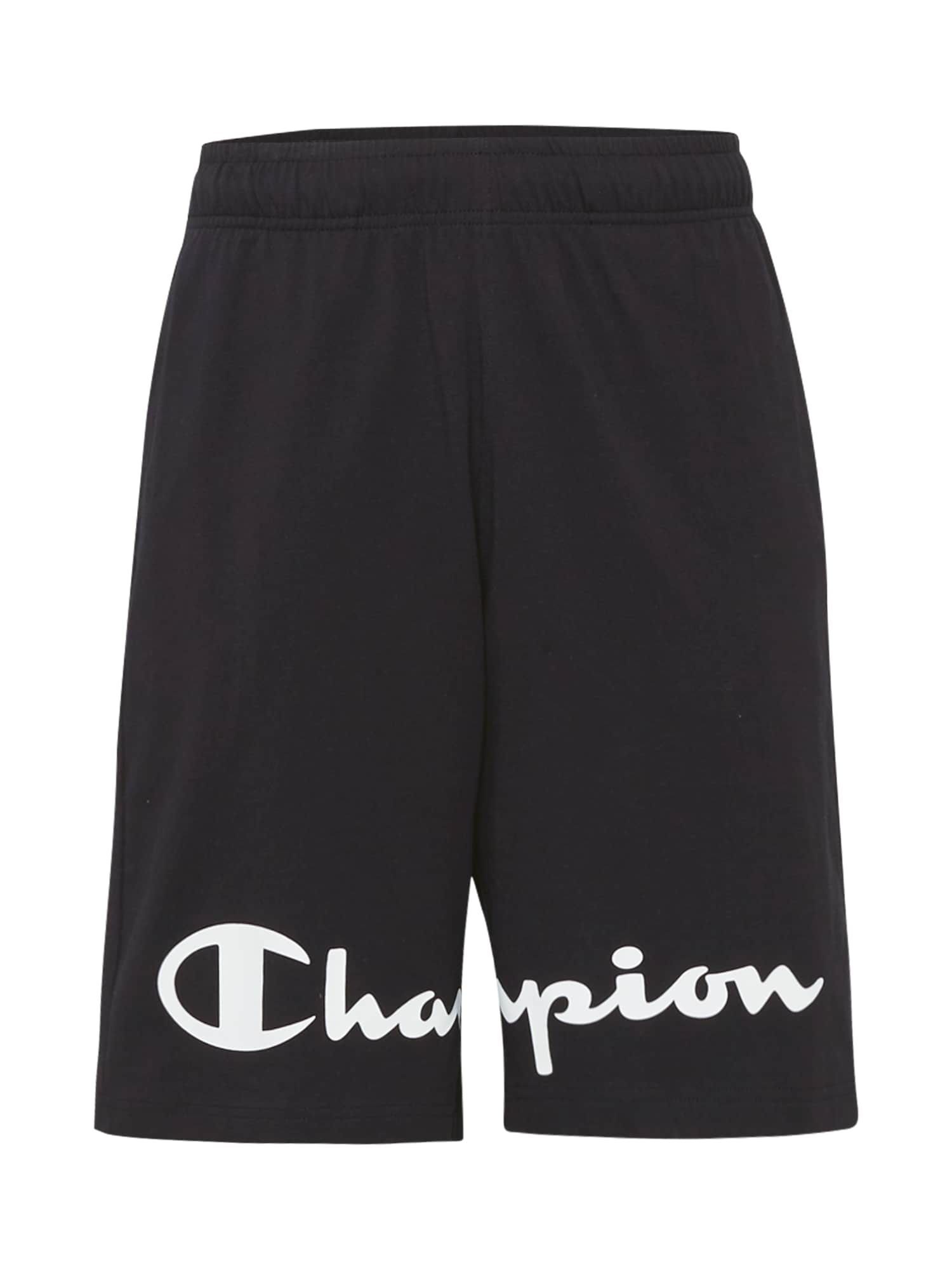 Champion Authentic Athletic Apparel Hlače  črna / bela