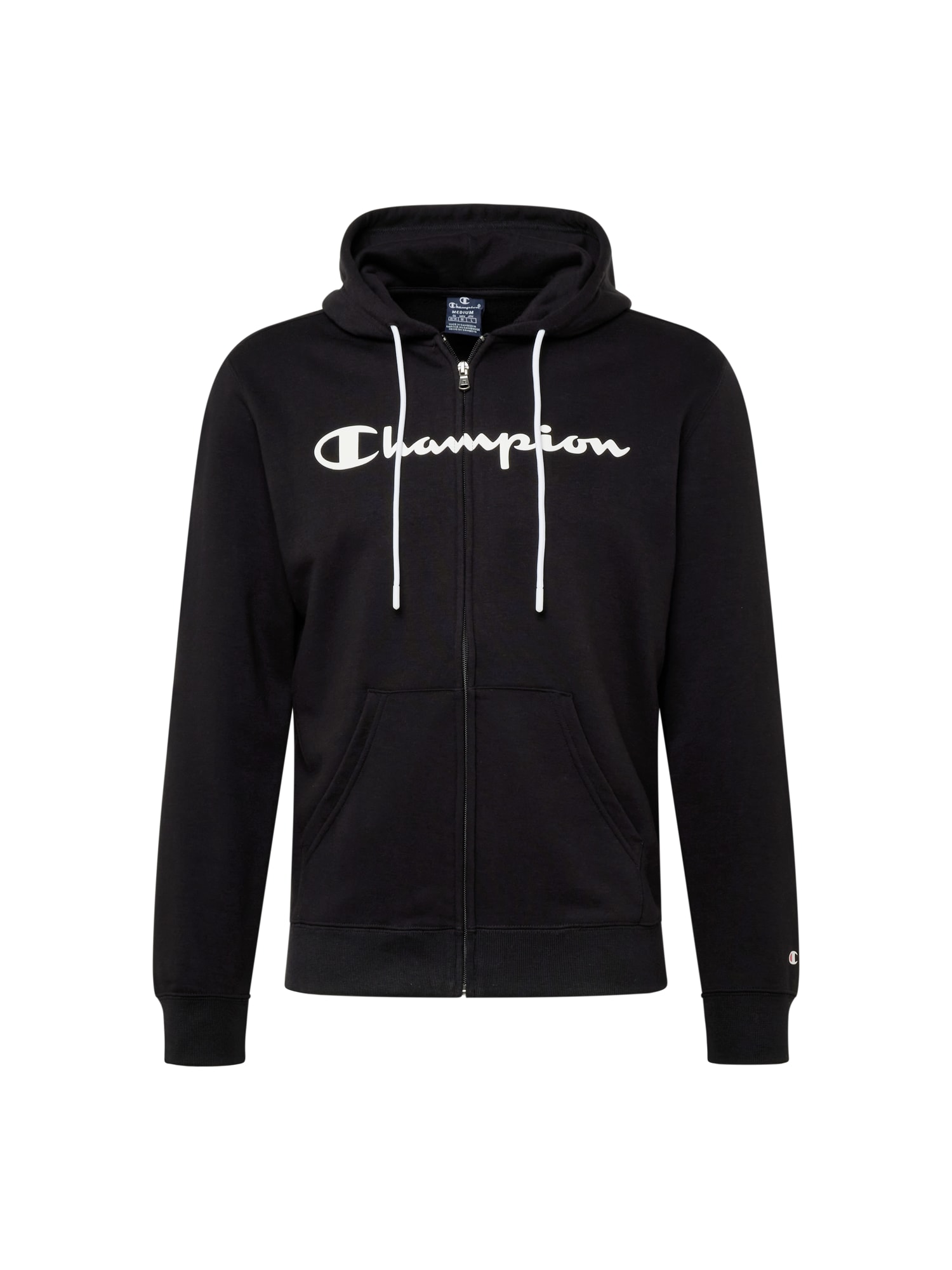 Champion Authentic Athletic Apparel Jopa na zadrgo  črna / bela