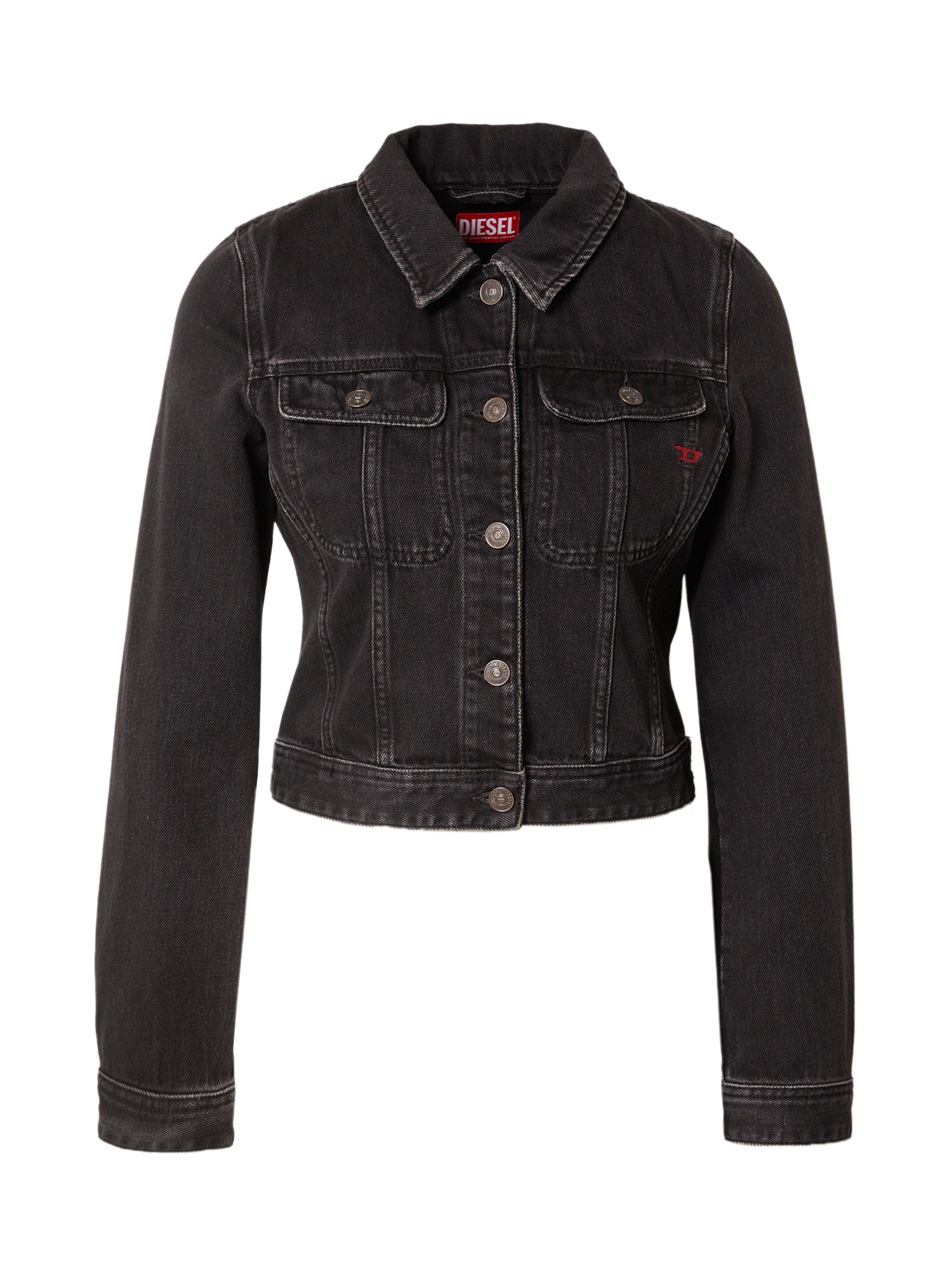DIESEL Prehodna jakna  črn denim