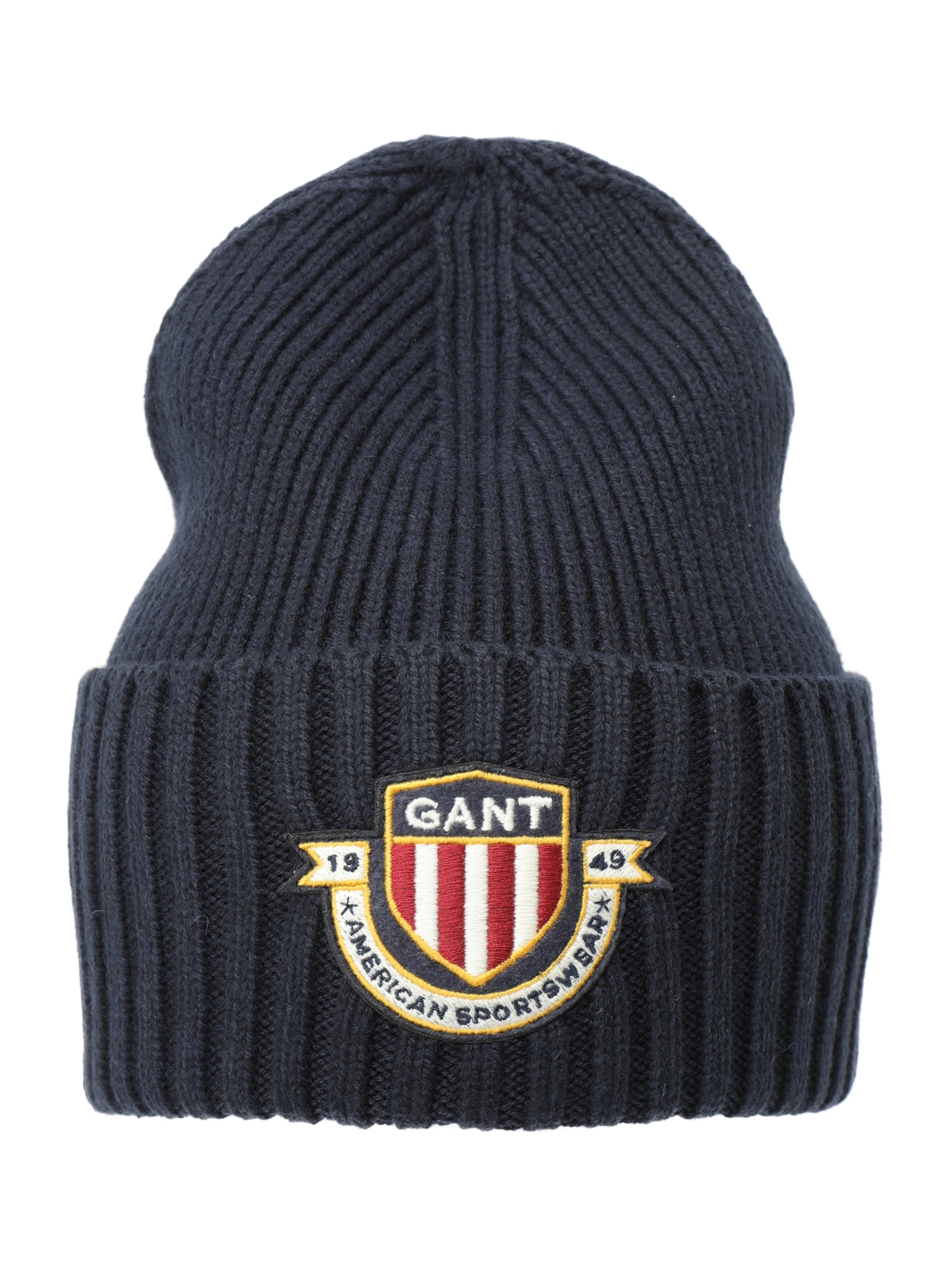 GANT Kape 'D1. BANNER SHIELD BEANIE'  mornarska / rumena / rdeča / bela