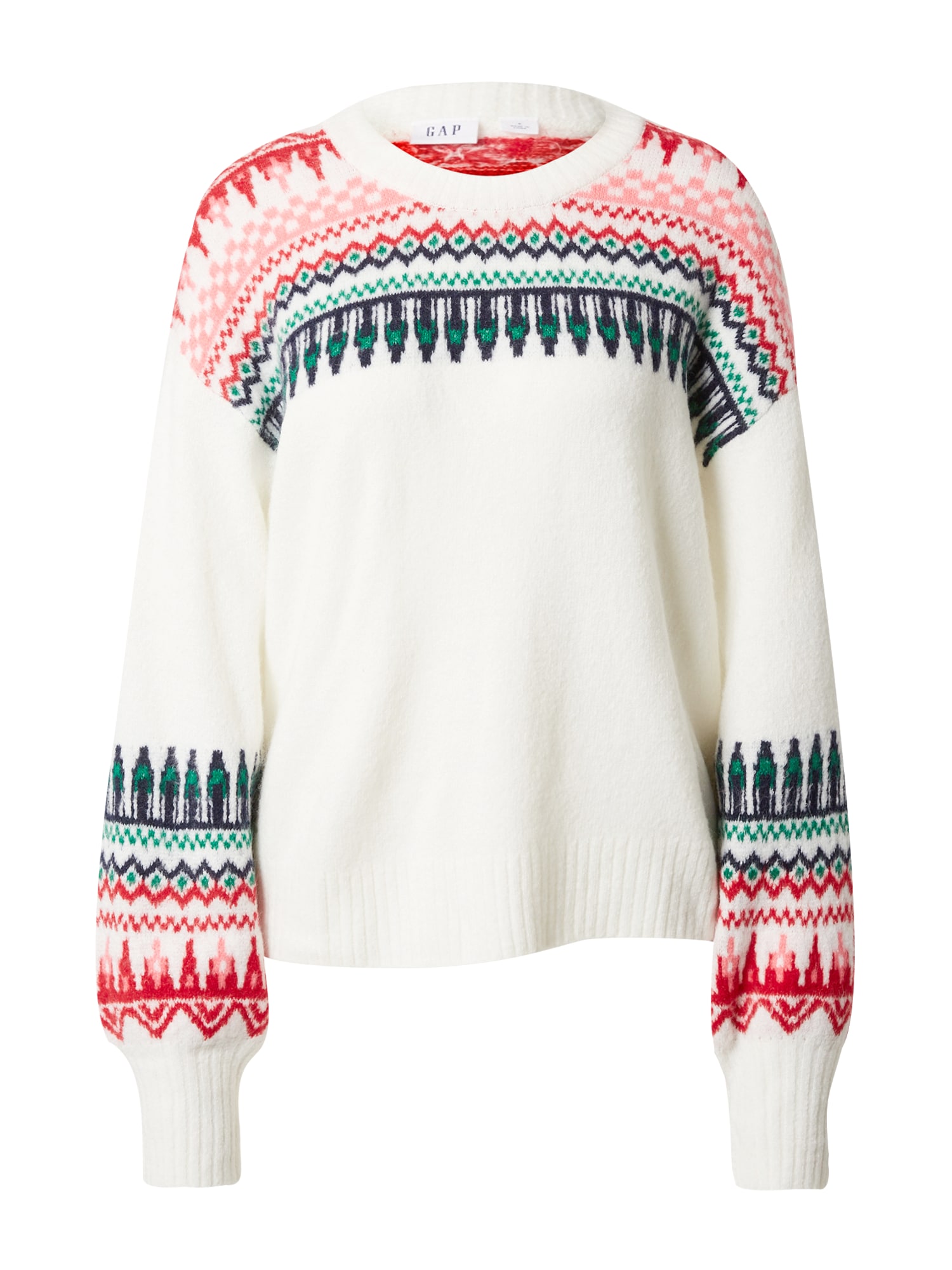 GAP Pulover 'FOREVERCOZY'  mornarska / travnato zelena / brusnica / bela