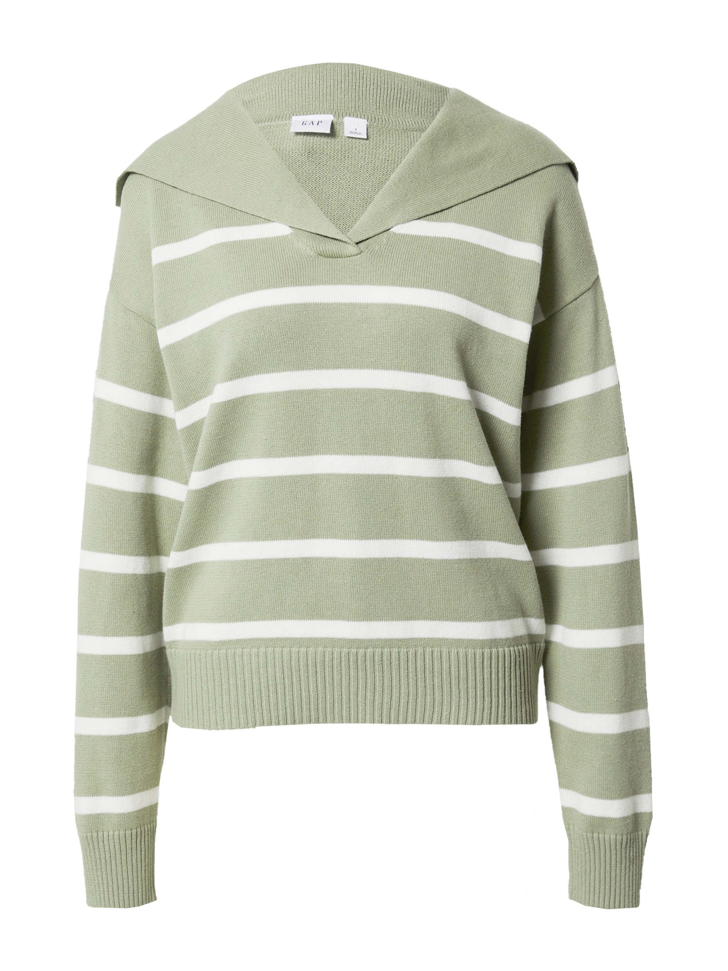 GAP Pulover  oliva / bela