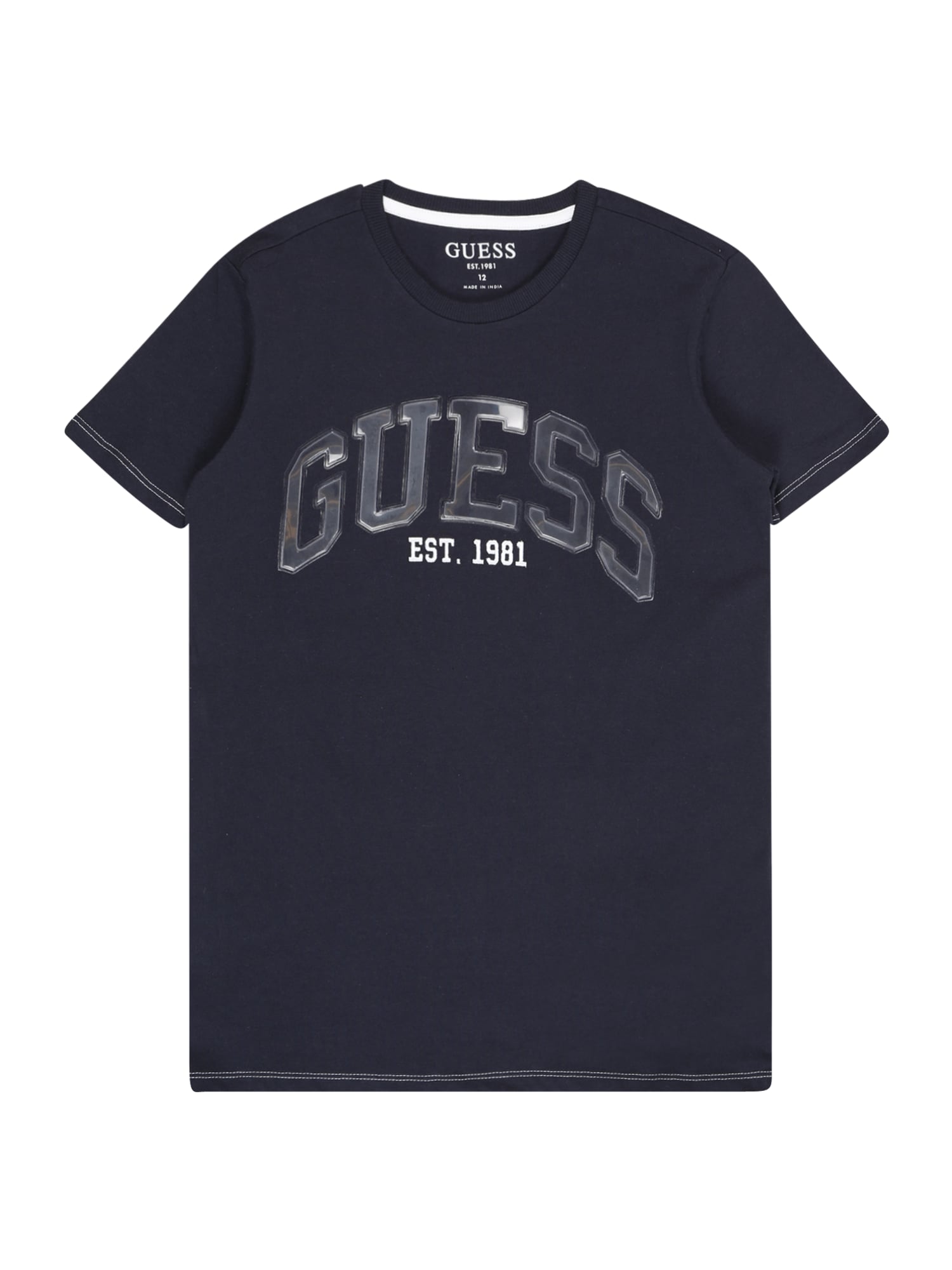 GUESS Majica  temno modra / bela