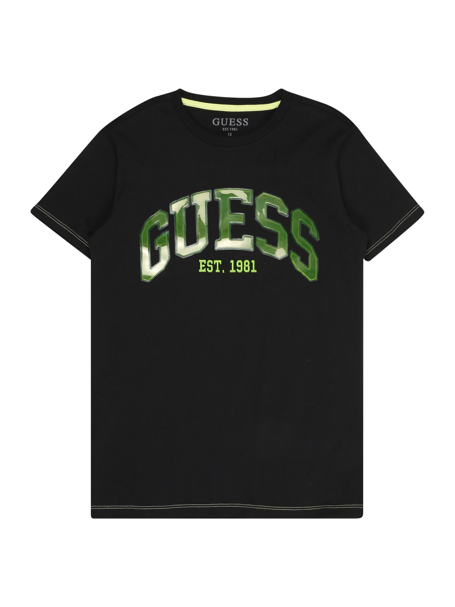 GUESS Majica  zelena / neonsko zelena / pastelno zelena / črna