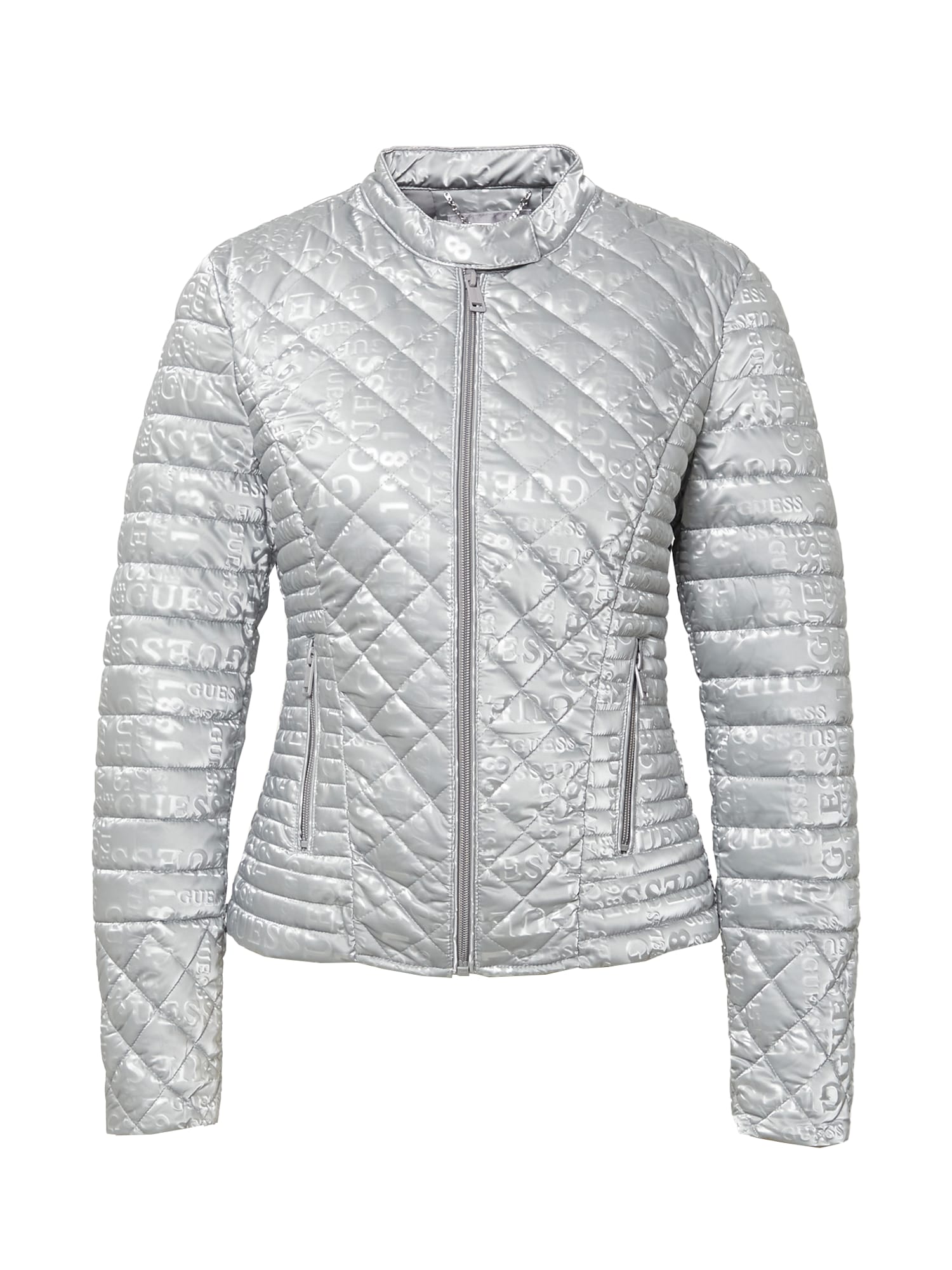GUESS Prehodna jakna 'New Vona'  srebrna