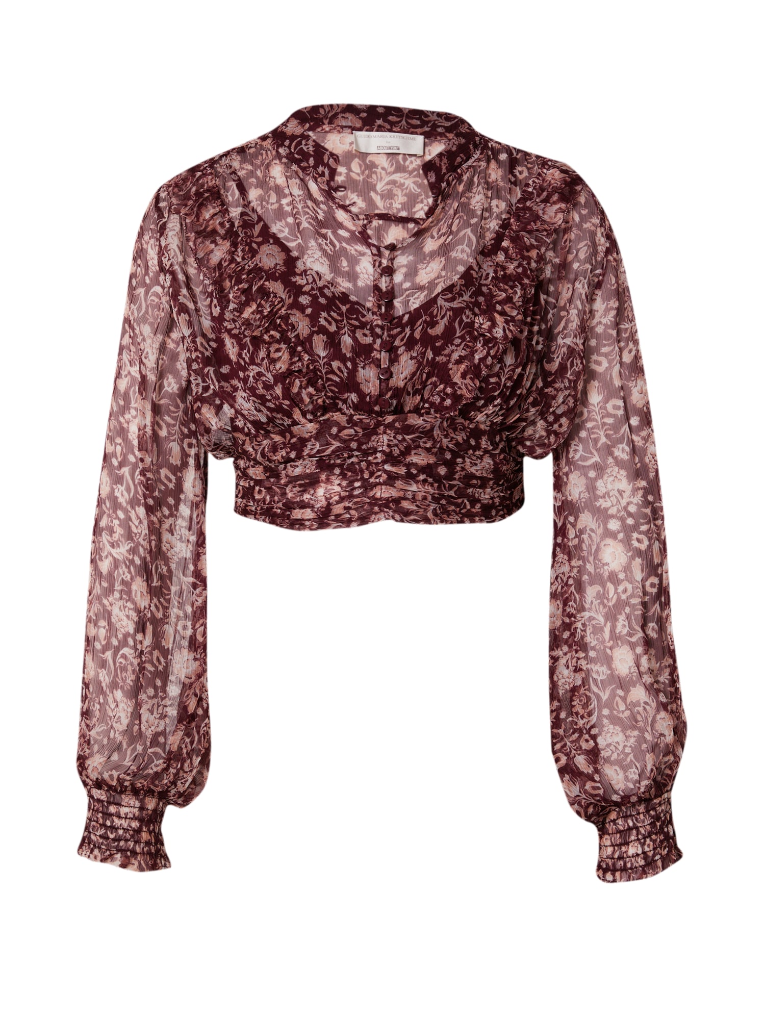 Guido Maria Kretschmer Collection Bluza 'Lailani'  burgund / pastelno rdeča / off-bela