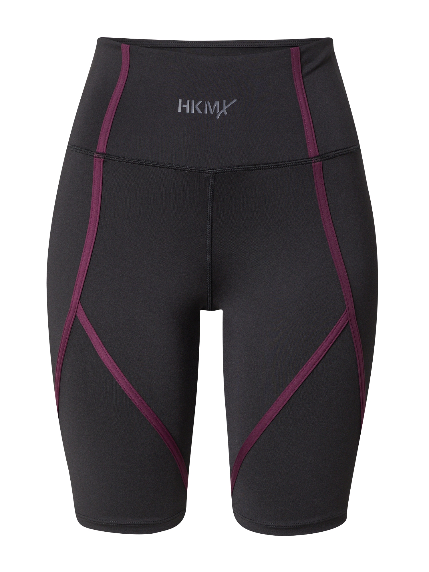 HKMX Športne hlače  siva / rdeče vijolična / črna