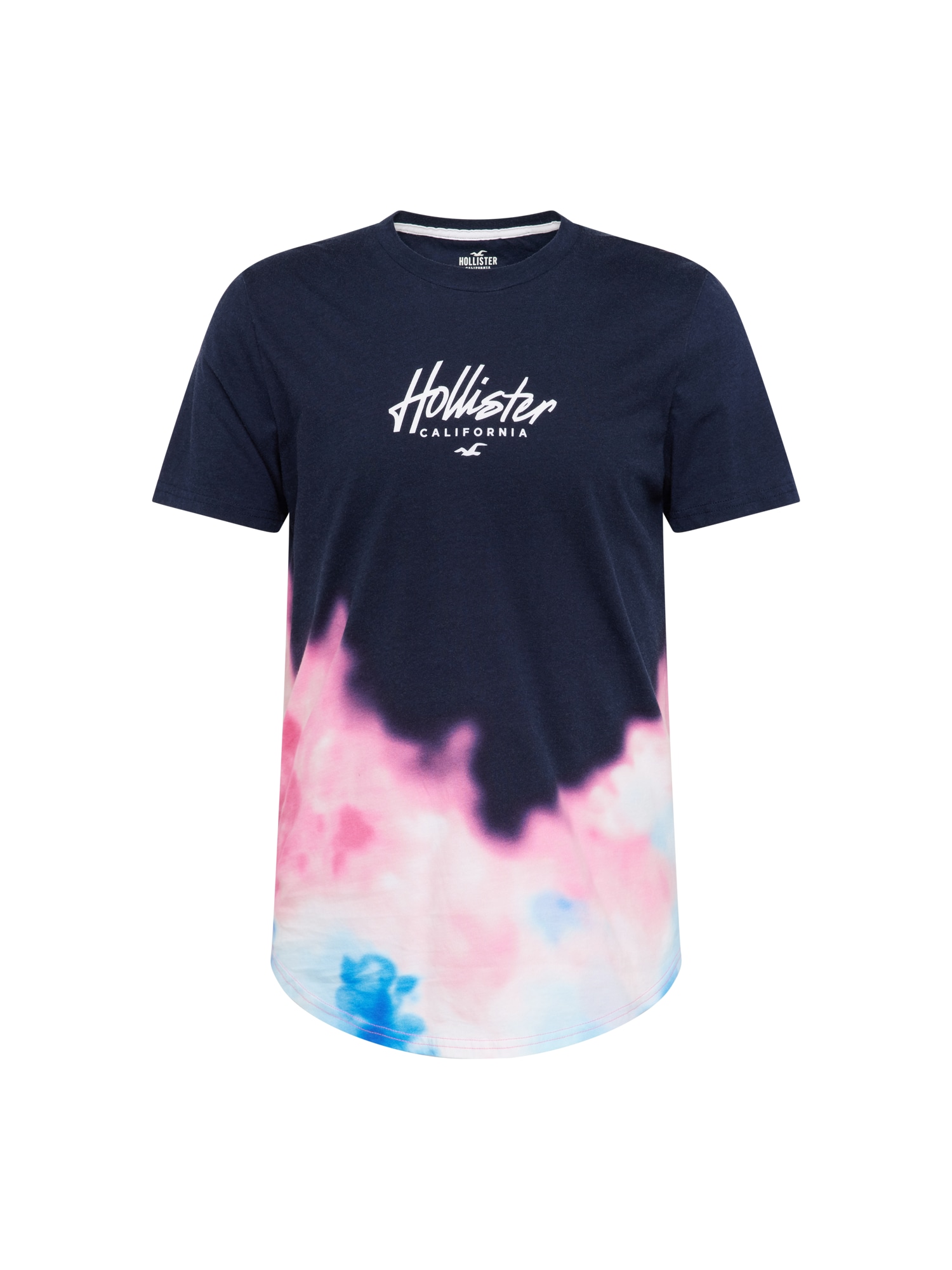 HOLLISTER Majica  modra / mornarska / orhideja / bela