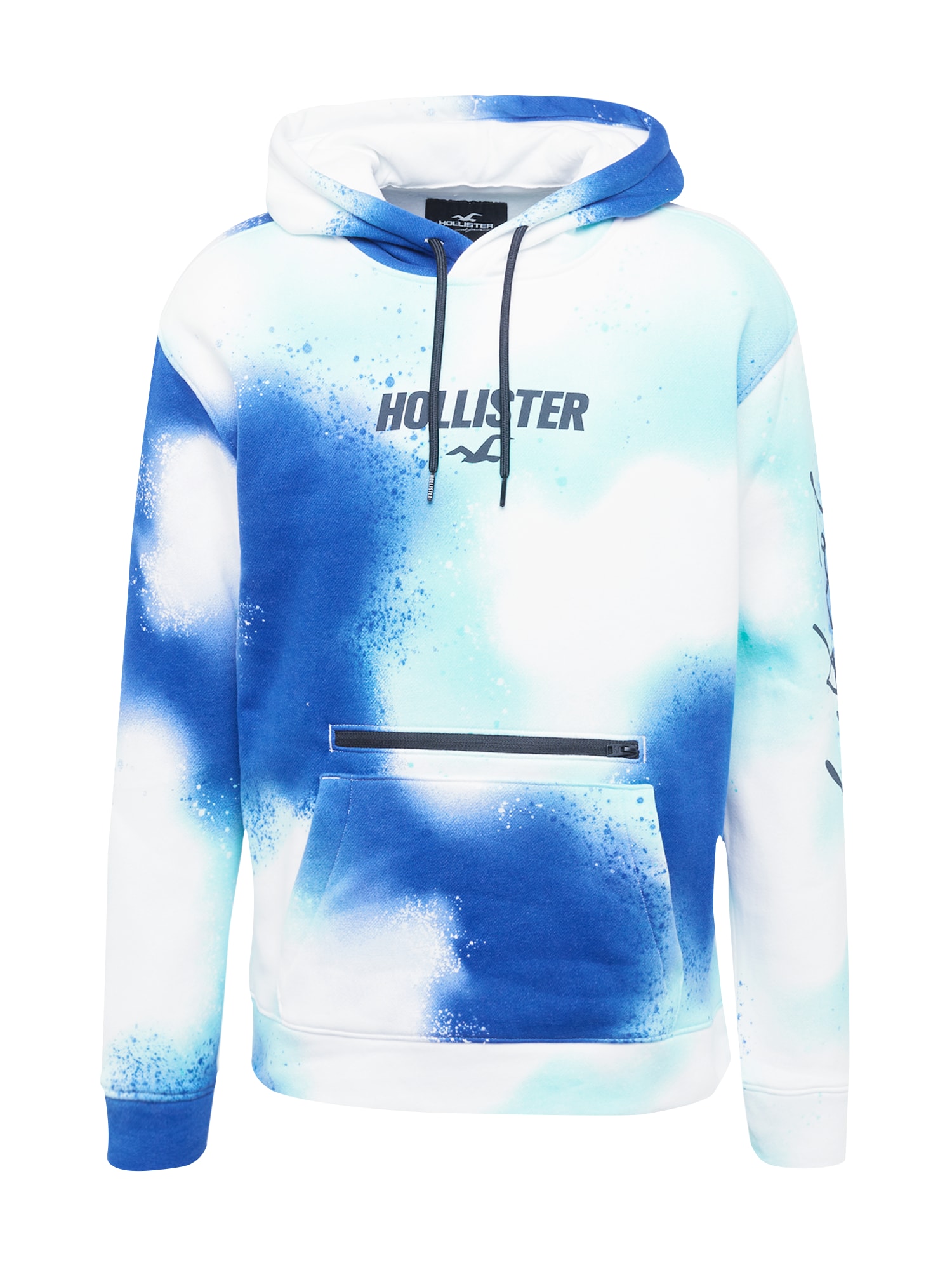 HOLLISTER Majica  modra / turkizna / črna / bela